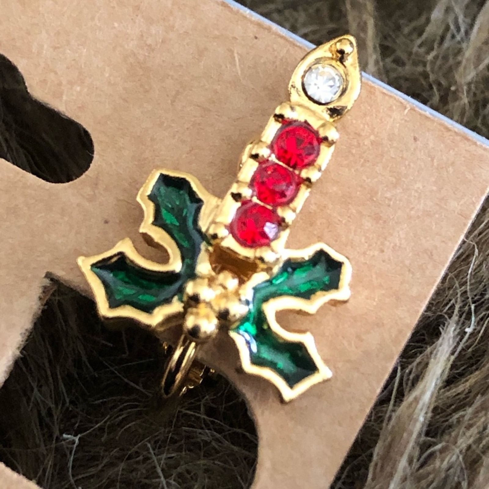 Vintage Vintage Avon Christmas candle clip on earrings Size ONE SIZE - 3 Thumbnail