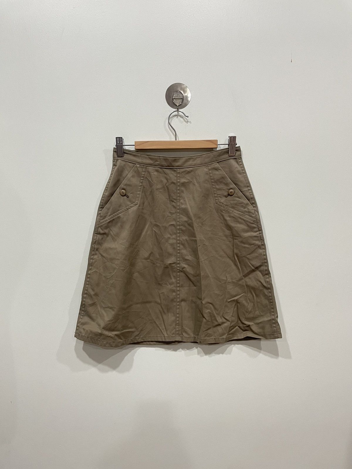 image of A P C Cotton Midi Skirt in Brown, Women's (Size 26)