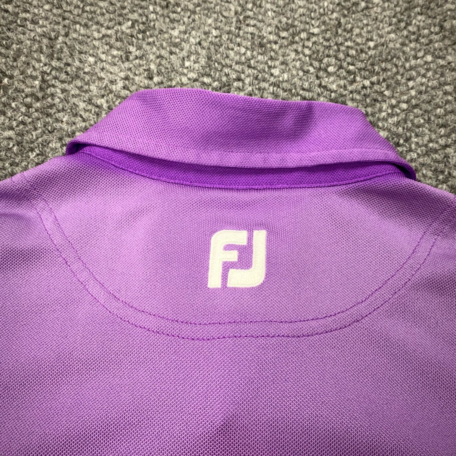 Footjoy Footjoy FJ Shirt Mens Medium Purple Striped Polo Golf Athletic Fit Stretch Size US M / EU 48-50 / 2 - 7 Thumbnail