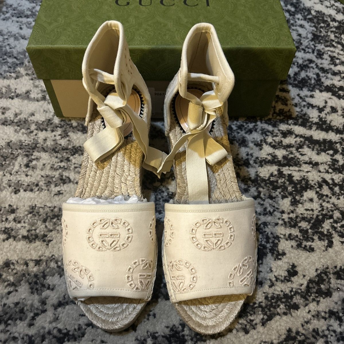 Gucci Gucci Interlocking G One Strap Sandal Espadrille Size US 9 / IT 39 - 3 Thumbnail