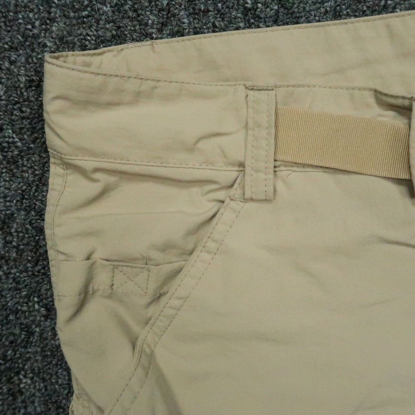 Vintage Scottevest Pants Men 40x30 Khaki Tan Belted Hiking Travel TEC Pockets Size 40R - 3 Thumbnail