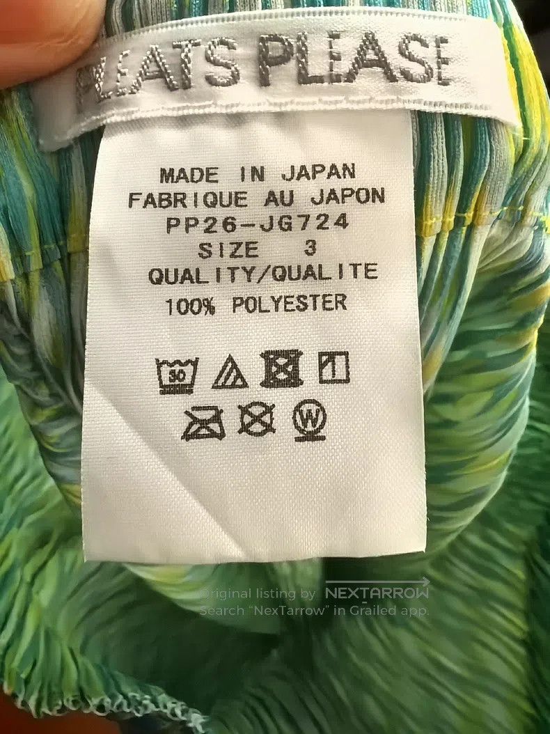 Issey Miyake Issey Miyake size:3 Mat Grid Print Midi Skirt Size 22" - 4 Thumbnail