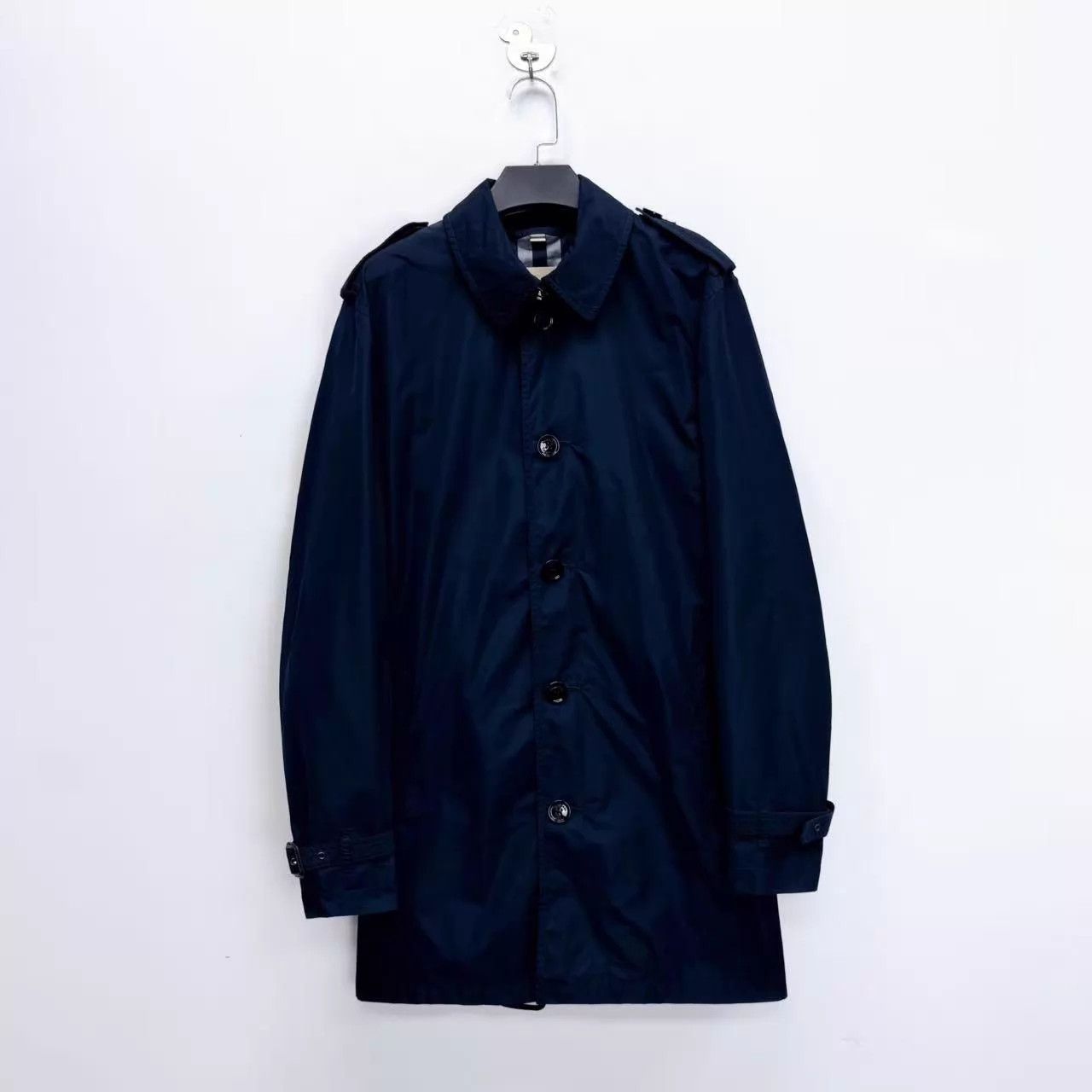 Burberry Burberry Navy Blue Tech Check Lining Trench Coat M Unisex Size M / US 6-8 / IT 42-44 - 1 Thumbnail