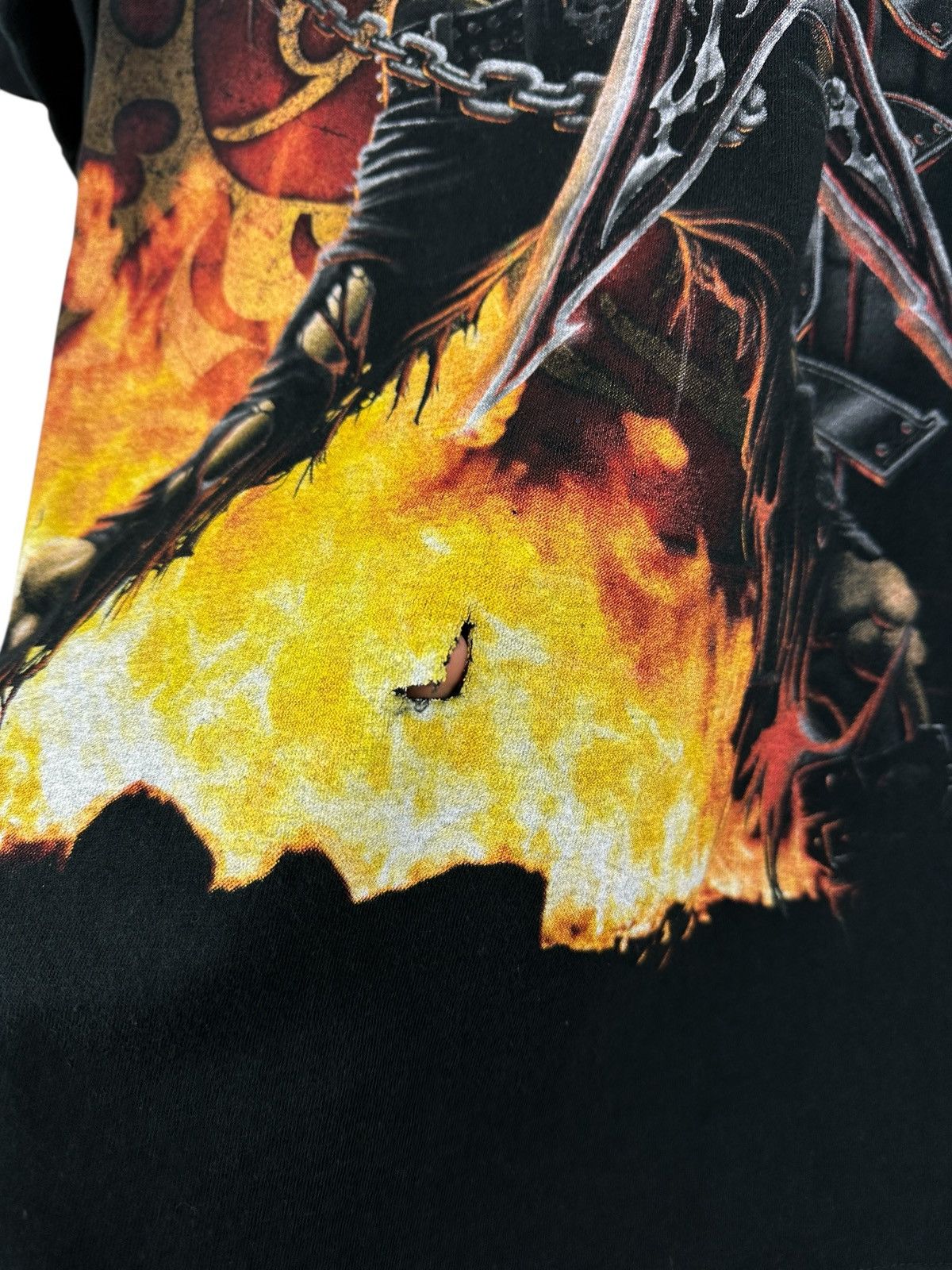 Other Vintage Rock Salute Skull Over Print Double Sided T-Shirt Size US L / EU 52-54 / 3 - 6 Thumbnail