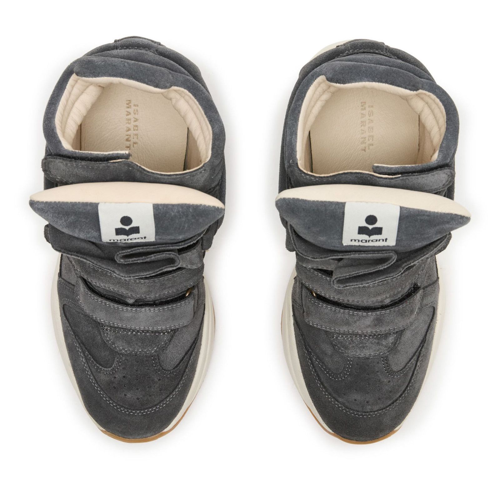 ISABEL MARANT Balskee Asphalt Suede And Leather Wedge Sneake