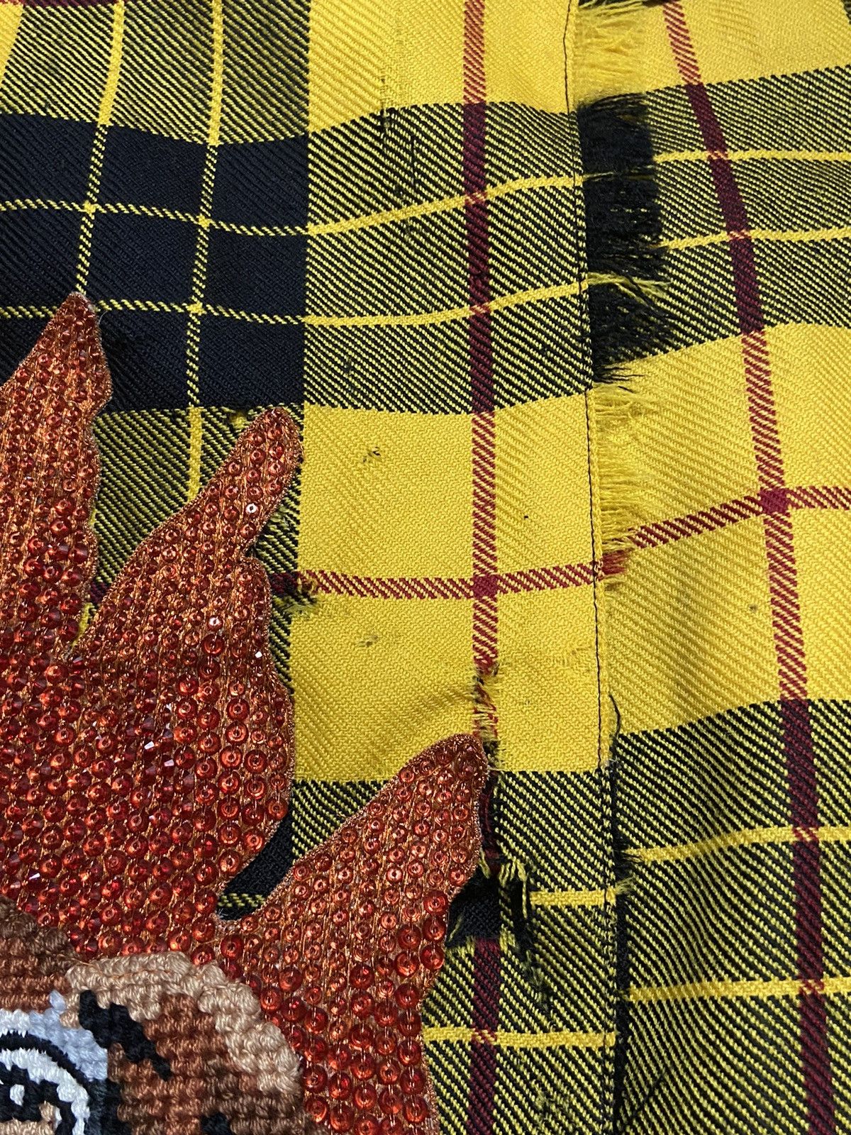 Designer × Gucci Gucci Embroidered Tartan Wool Wrapped Skirt Runway Size 26" / US 2 / IT 38 - 8 Thumbnail