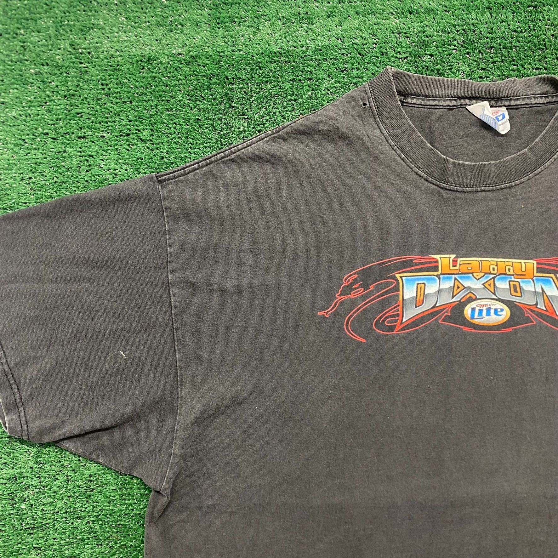 Hanes Vintage 90s NHRA Miller Drag Racing Sun Faded Baggy T-Shirt Size US XXL / EU 58 / 5 - 2 Thumbnail