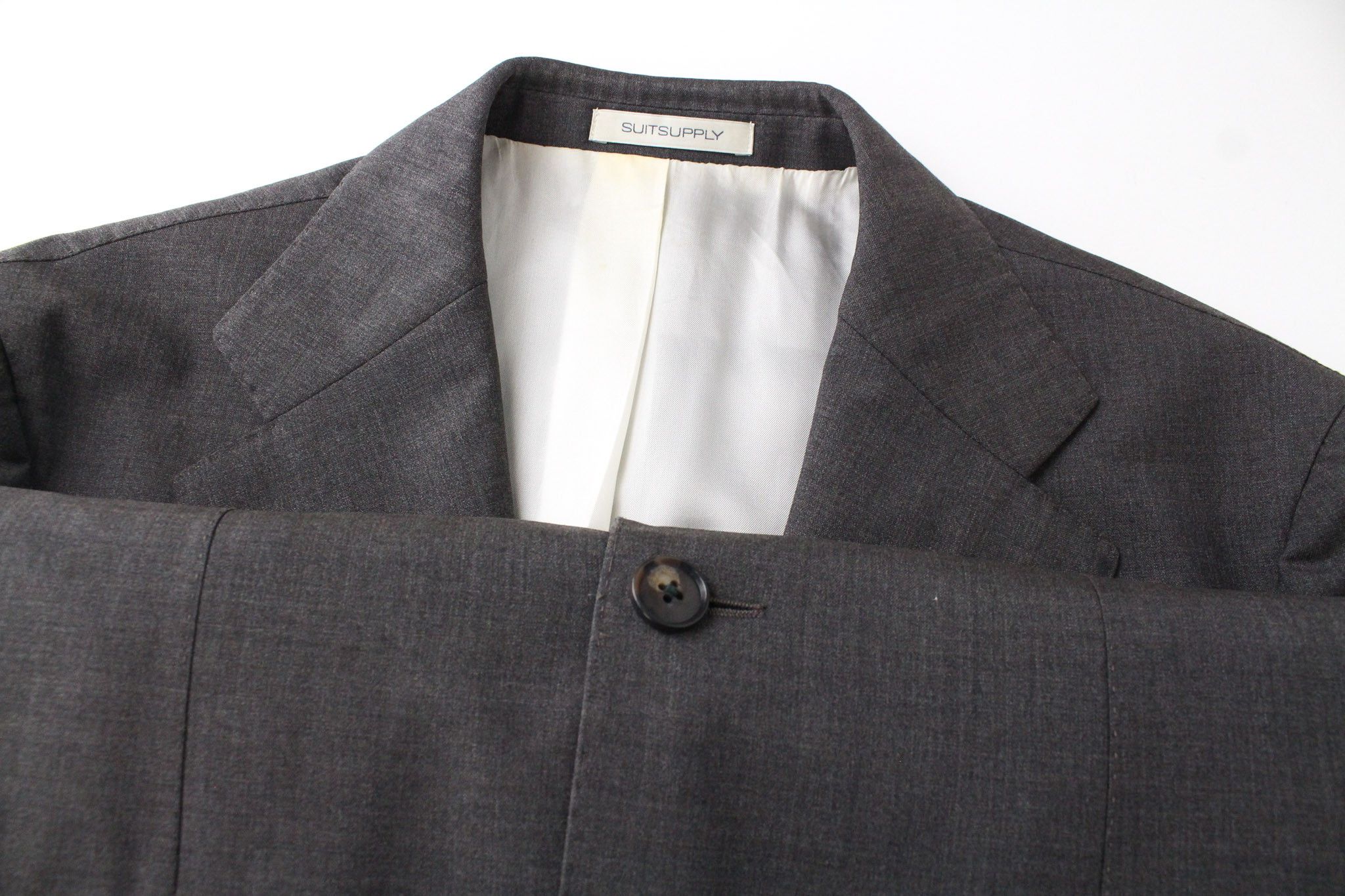 Suitsupply HAVANA WELT UK40L Brown Slim Melange Wool S120s 72237 Size 40L - 3 Thumbnail