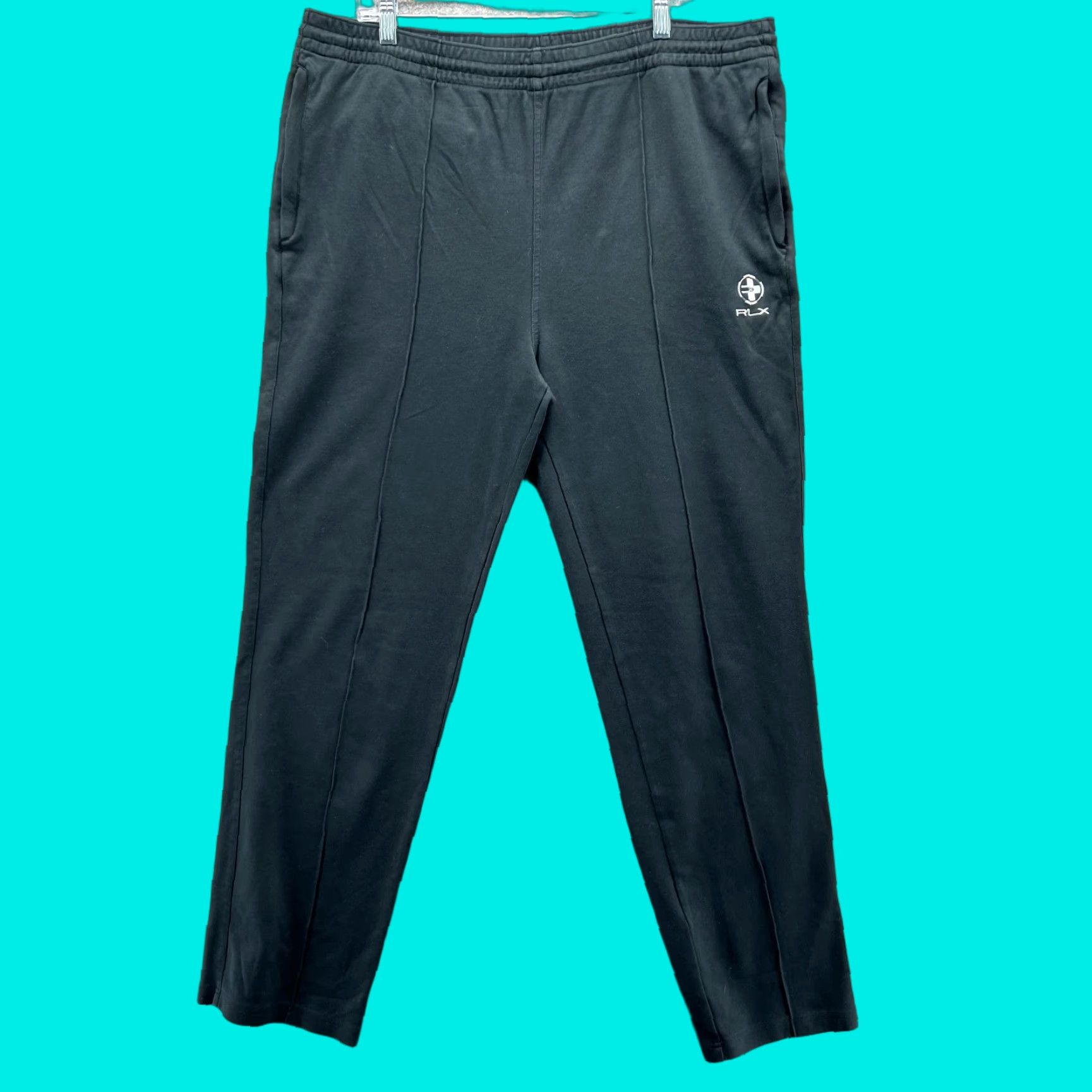RLX Ralph Lauren RLX Ralph Lauren Pants Mens XL Black Athletic Joggers Sweatpants 100% Cotton Vtg Size US 36 / EU 52 - 1 Thumbnail