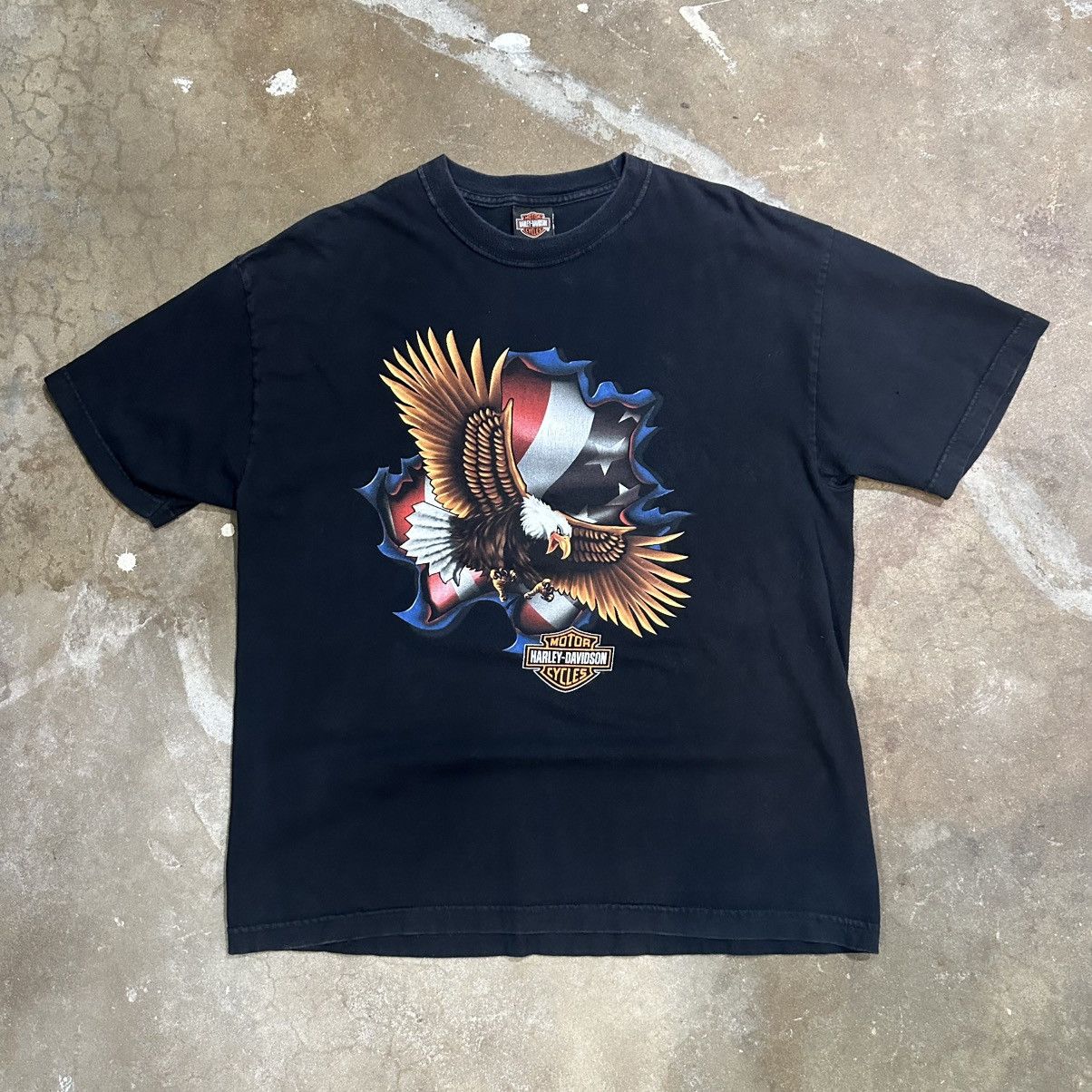 Harley Davidson Vintage Harley Davidson Eagle Breakthrough Tshirt Size US XL / EU 56 / 4 - 1 Thumbnail