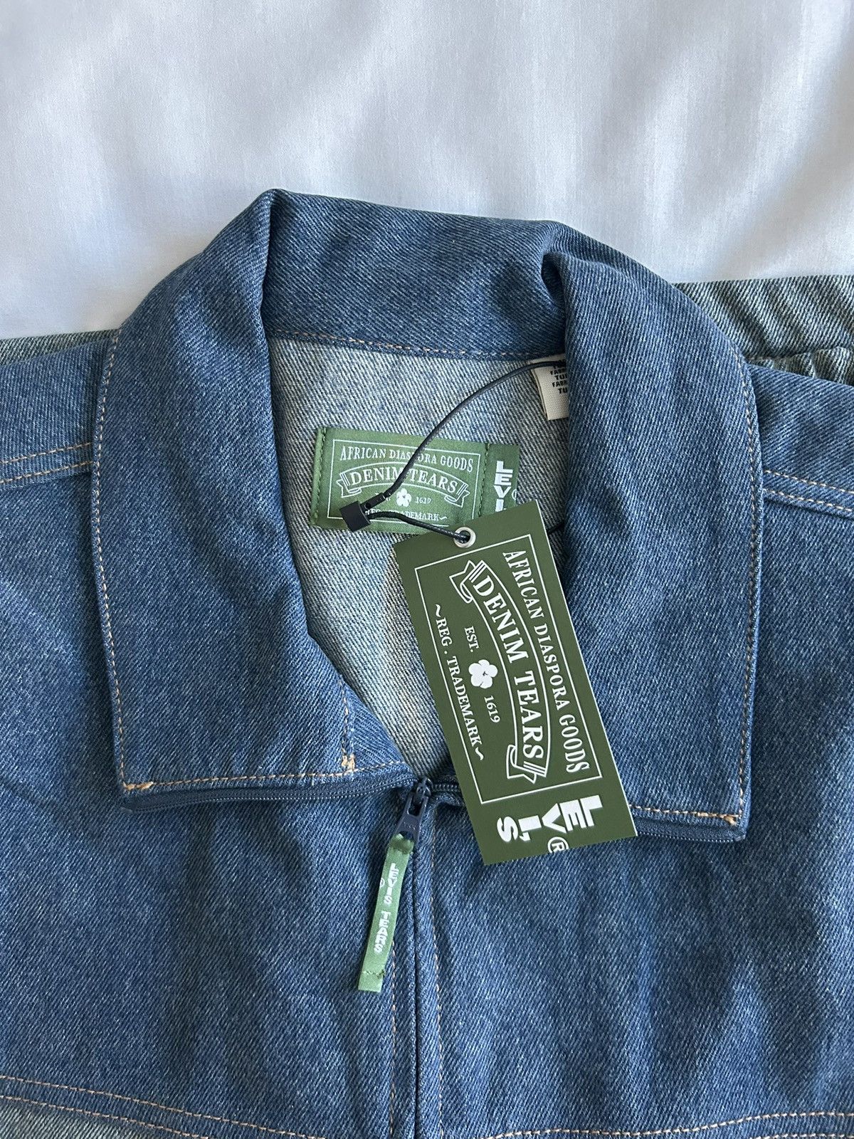 DENIM TEARS × Levi's Denim Tears Levis Denim Track Jacket Cotton Fleur De-Lis Size US L / EU 52-54 / 3 - 10 Thumbnail