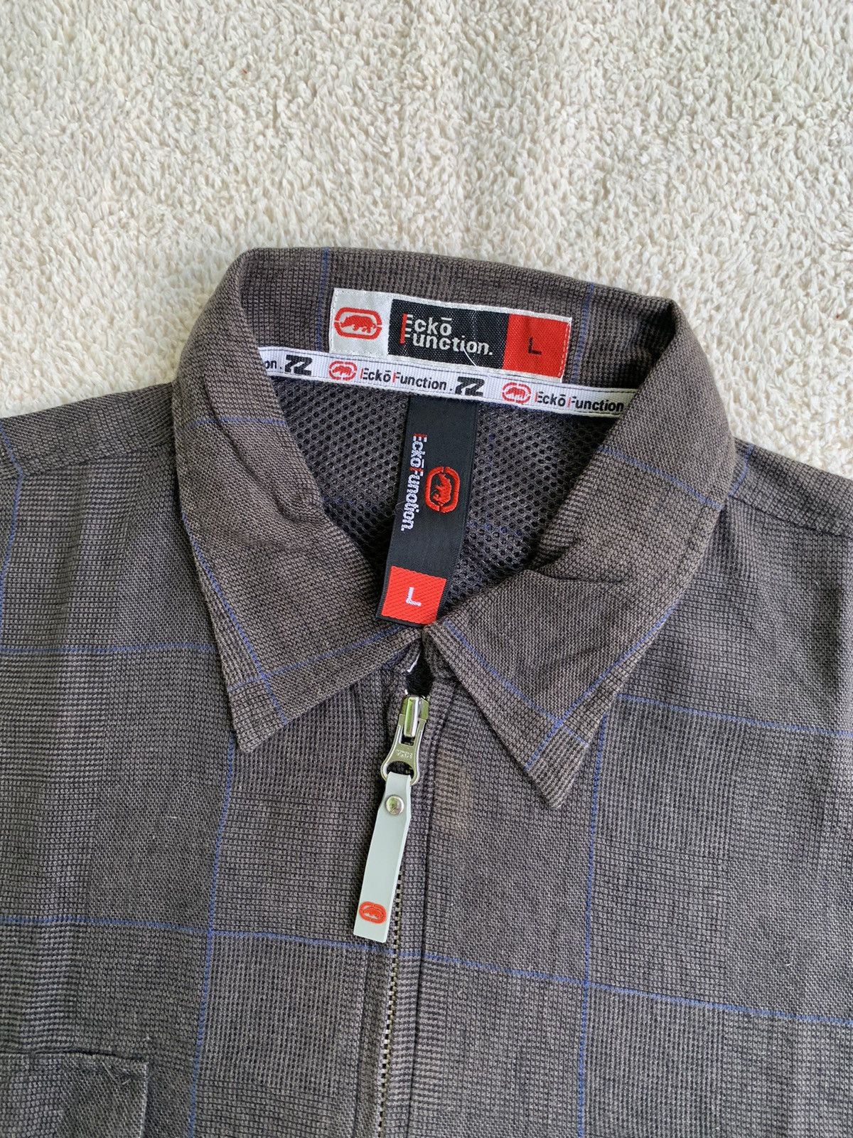 Ecko Unltd. × Vintage Y2K ECKO Zip Up Shirt Size US L / EU 52-54 / 3 - 5 Thumbnail