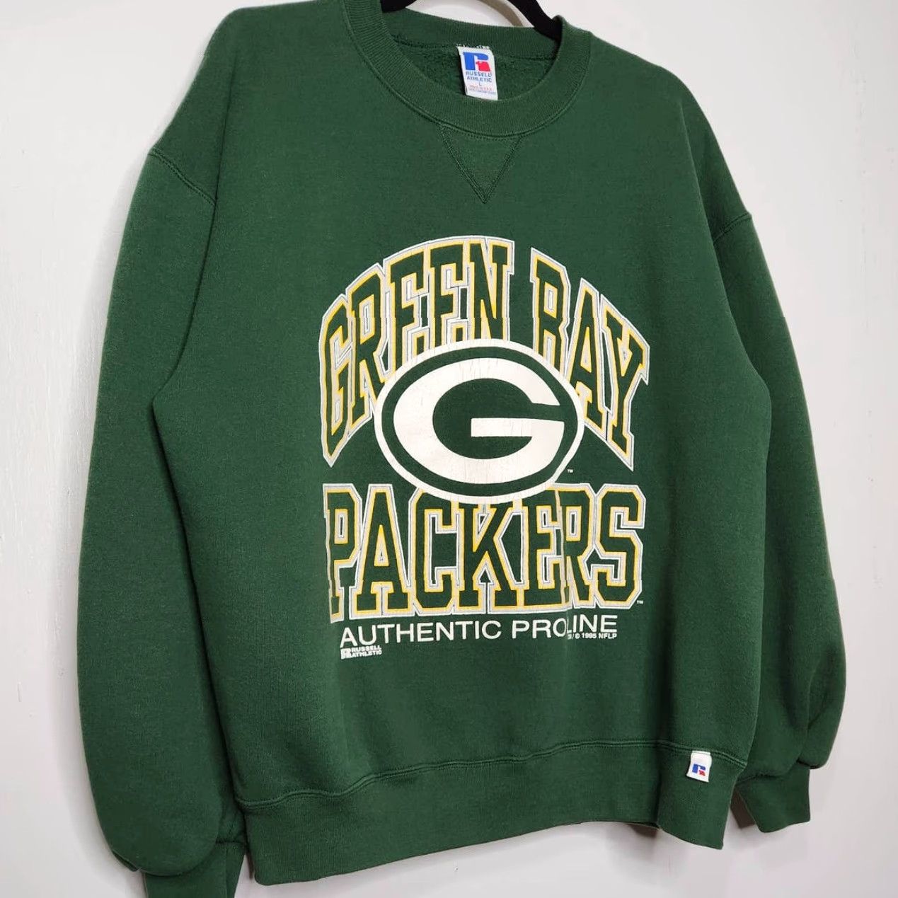 Russell Athletic VINTAGE Green Bay Packers Russell Athletic Large Wisconsin NFL VTG Y2k Sweatshirt Pullover Unisex Adults L Green Senior/Regular? Size US L / EU 52-54 / 3 - 2 Thumbnail