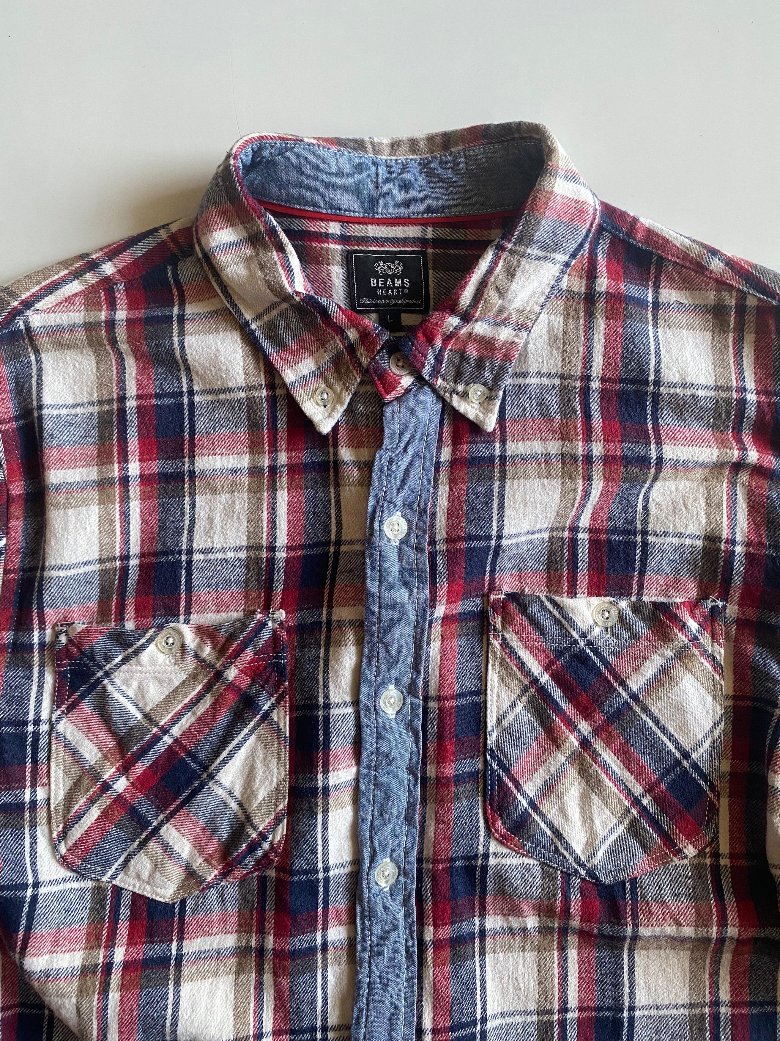 Japanese Brand Beams Flannel Shirt Size US M / EU 48-50 / 2 - 7 Thumbnail