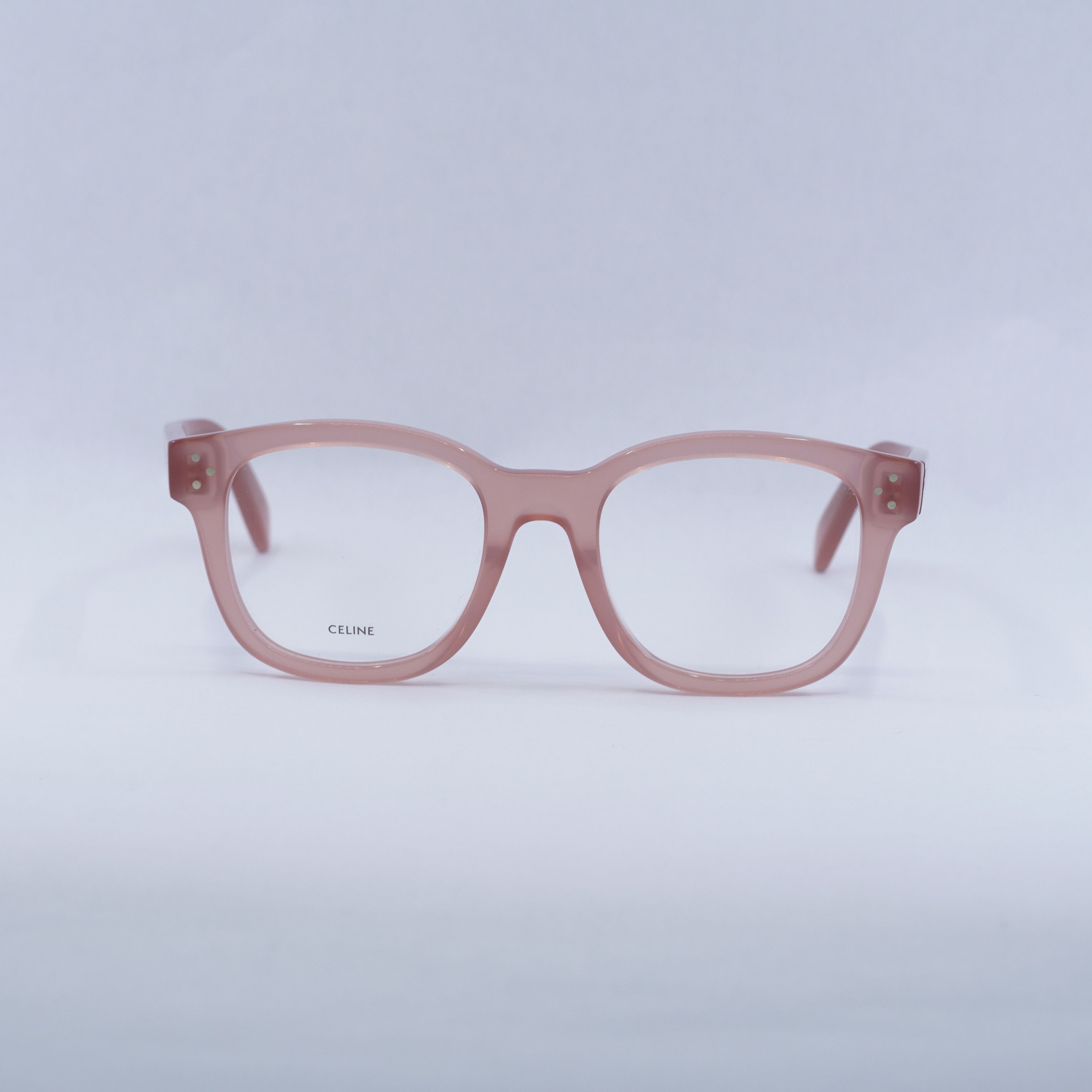 Celine Celine CL50098I 074 Eyeglasses Shiny Pink 50mm Square Frame Size ONE SIZE - 6 Thumbnail