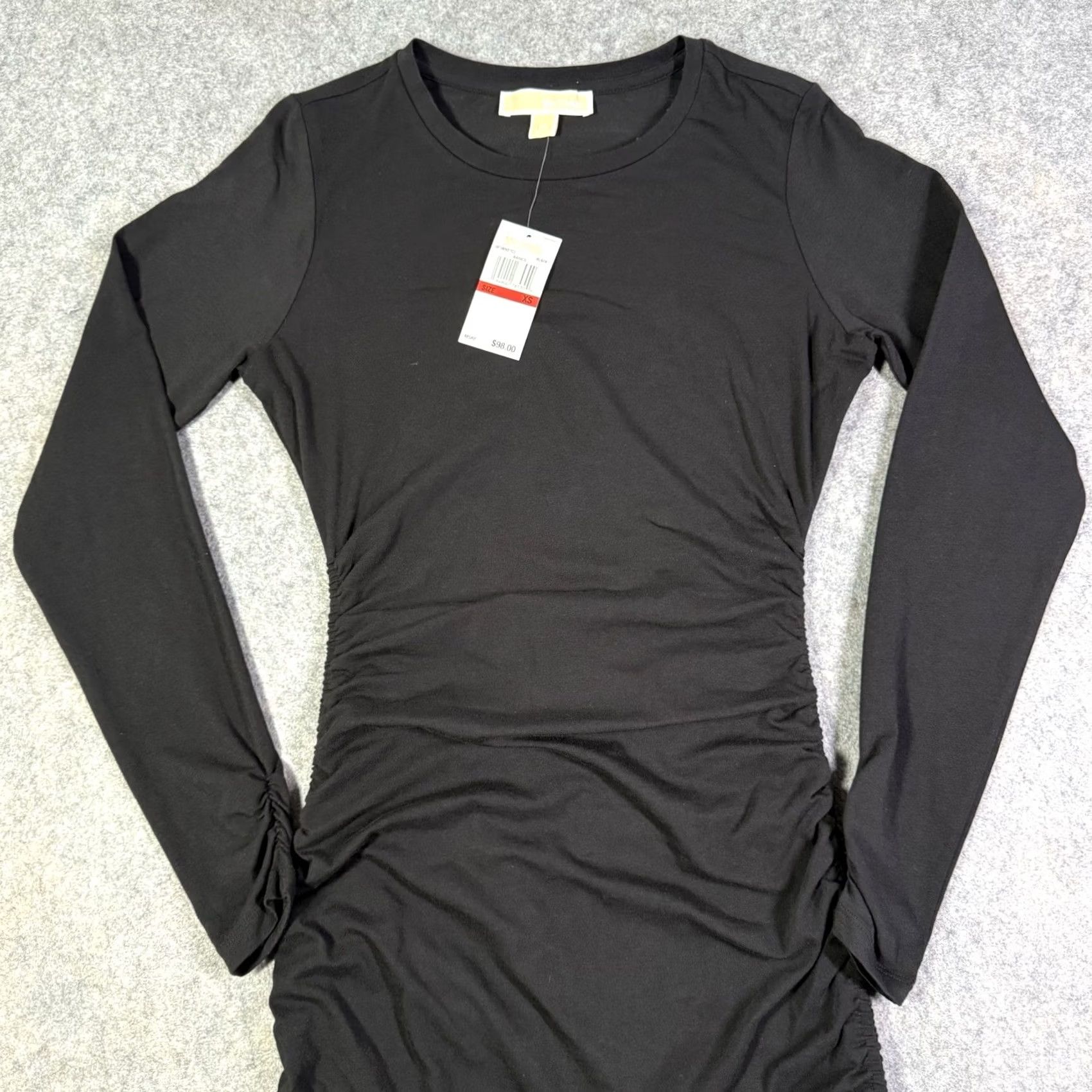 Michael Kors Michael Kors Bodycon Dress Women's Sz XS Black Stretch Adjustable Ruched Size XS / US 0-2 / IT 36-38 - 3 Thumbnail