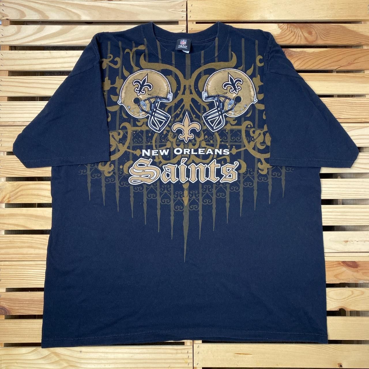 NFL Vintage NFL New Orleans Saints Black Football Tee Size 2XL Size US XXL / EU 58 / 5 - 1 Thumbnail