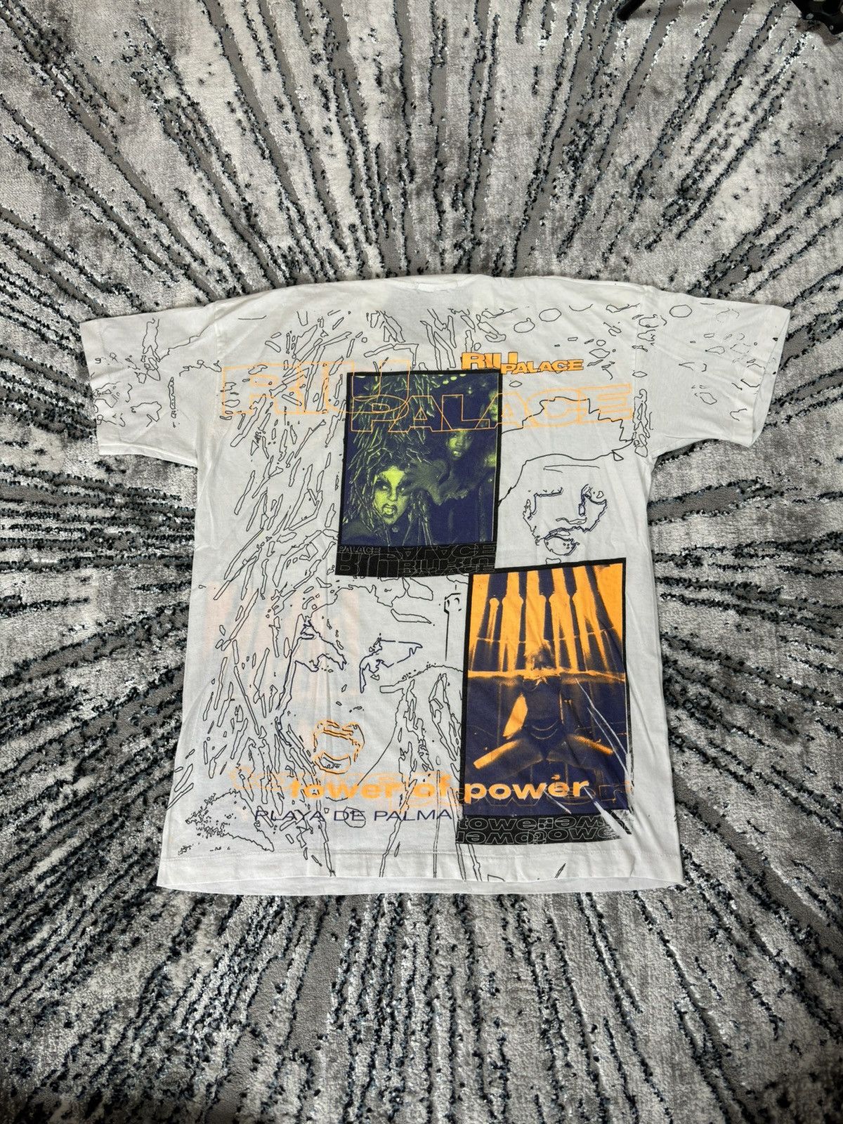 Japanese Brand × Vintage Vintage all over print power hard rave gabber t shirt tee Size US XL / EU 56 / 4 - 6 Thumbnail