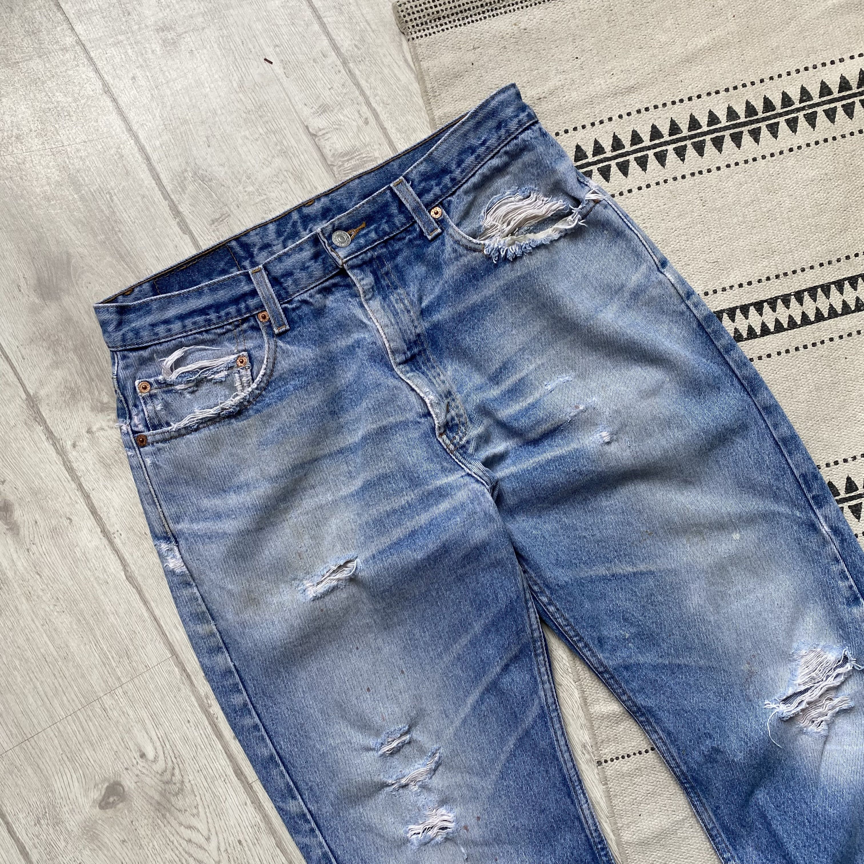 Levi's Vintage Clothing 👖Vintage 90's Distressed Levis jeans 505 Denim pants Y2K Size US 32 / EU 48 - 2 Thumbnail