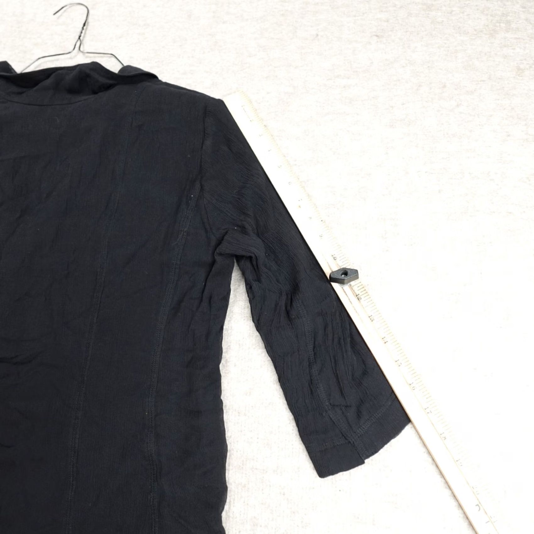 Eileen Fisher Eileen Fisher Jacket Black Blazer Silk 3/4 Sleeves Large Size L / US 10 / IT 46 - 2 Thumbnail
