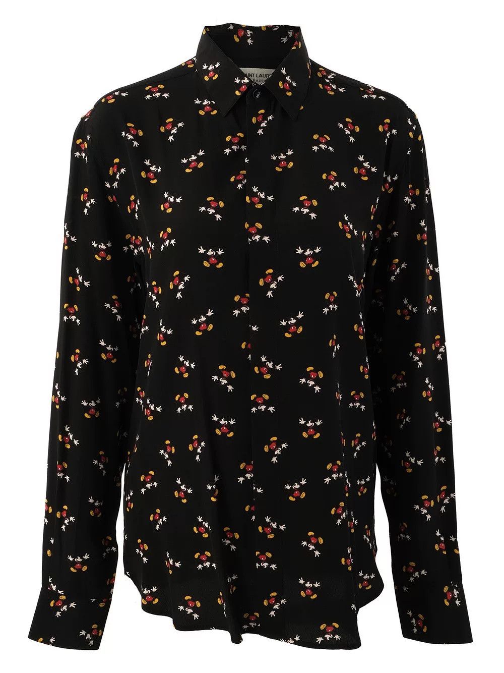 Yves Saint Laurent Saint Laurent Silk Mickey Mouse Shirt Size S / US 4 / IT 40 - 1 Thumbnail
