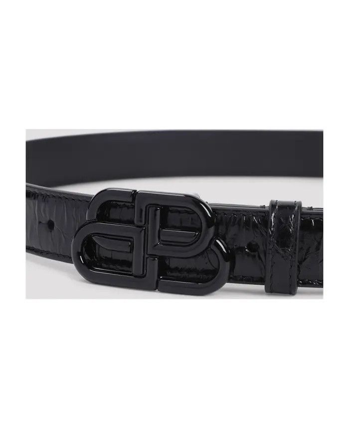 Balenciaga o1bcso1str1225 Size: 90 / BB Thin Belt in Black Size ONE SIZE - 3 Thumbnail