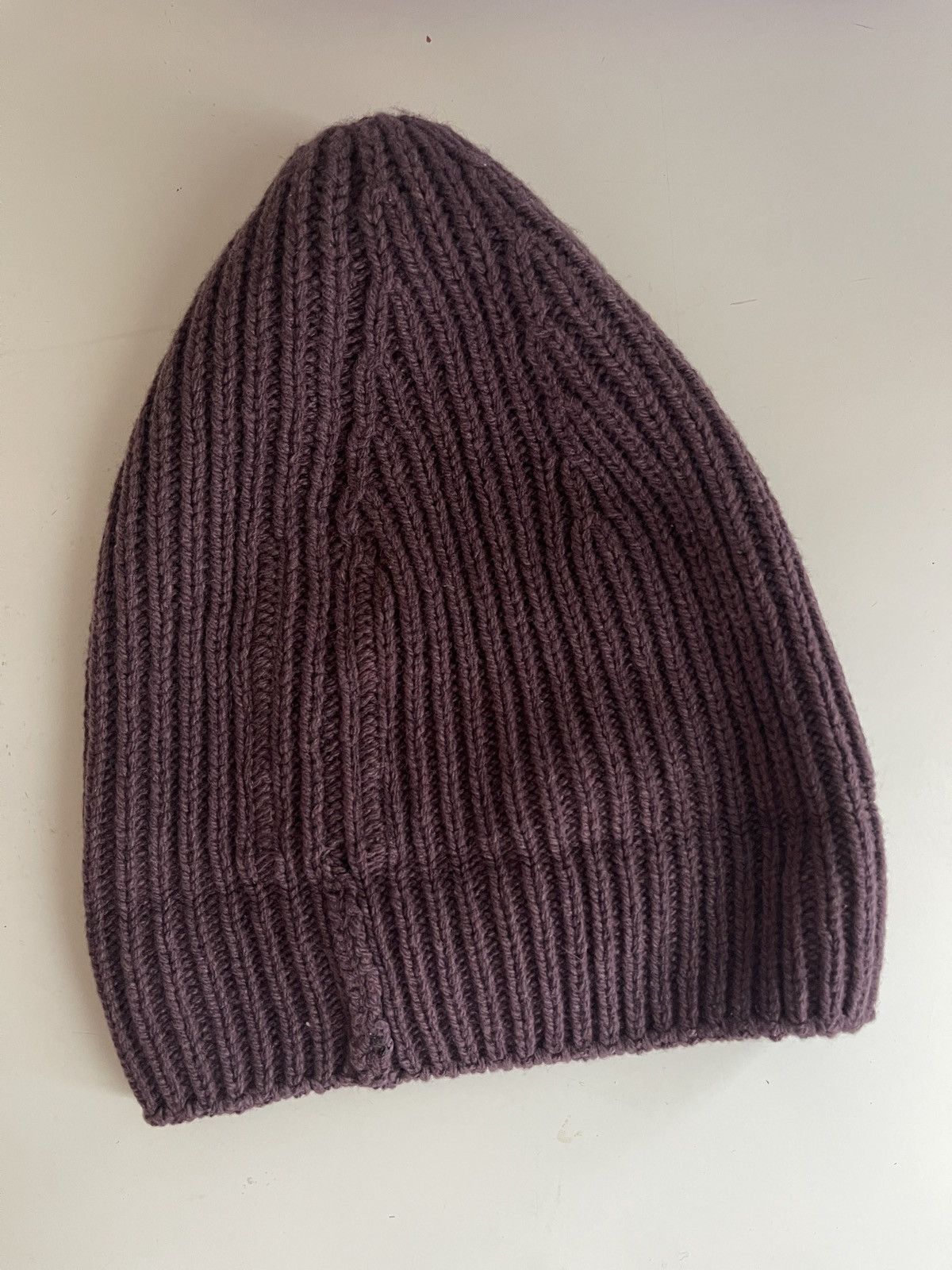 Rick Owens FW23 Luxor Amethyst Cashmere Ribbed Beanie Size ONE SIZE - 3 Thumbnail