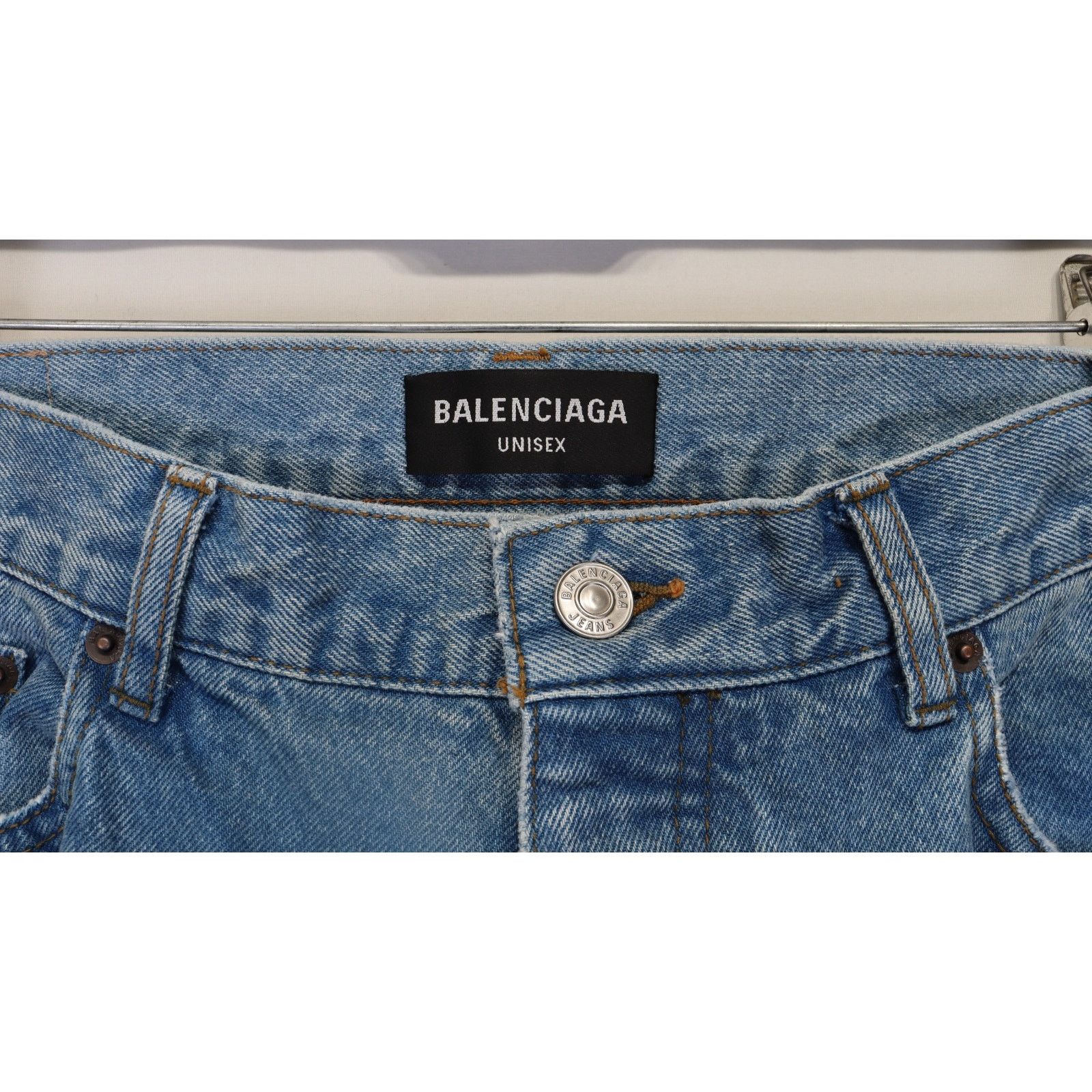 Balenciaga o1rshd1 Japanese Indigo Denim Normal Fit Pants Electric Blue Size US 31 - 5 Thumbnail