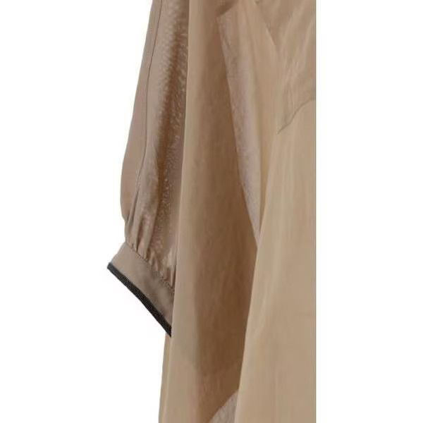 Brunello Cucinelli o1mle0325 Monili Embroidered Blouse in Sand Size XS / US 0-2 / IT 36-38 - 3 Thumbnail