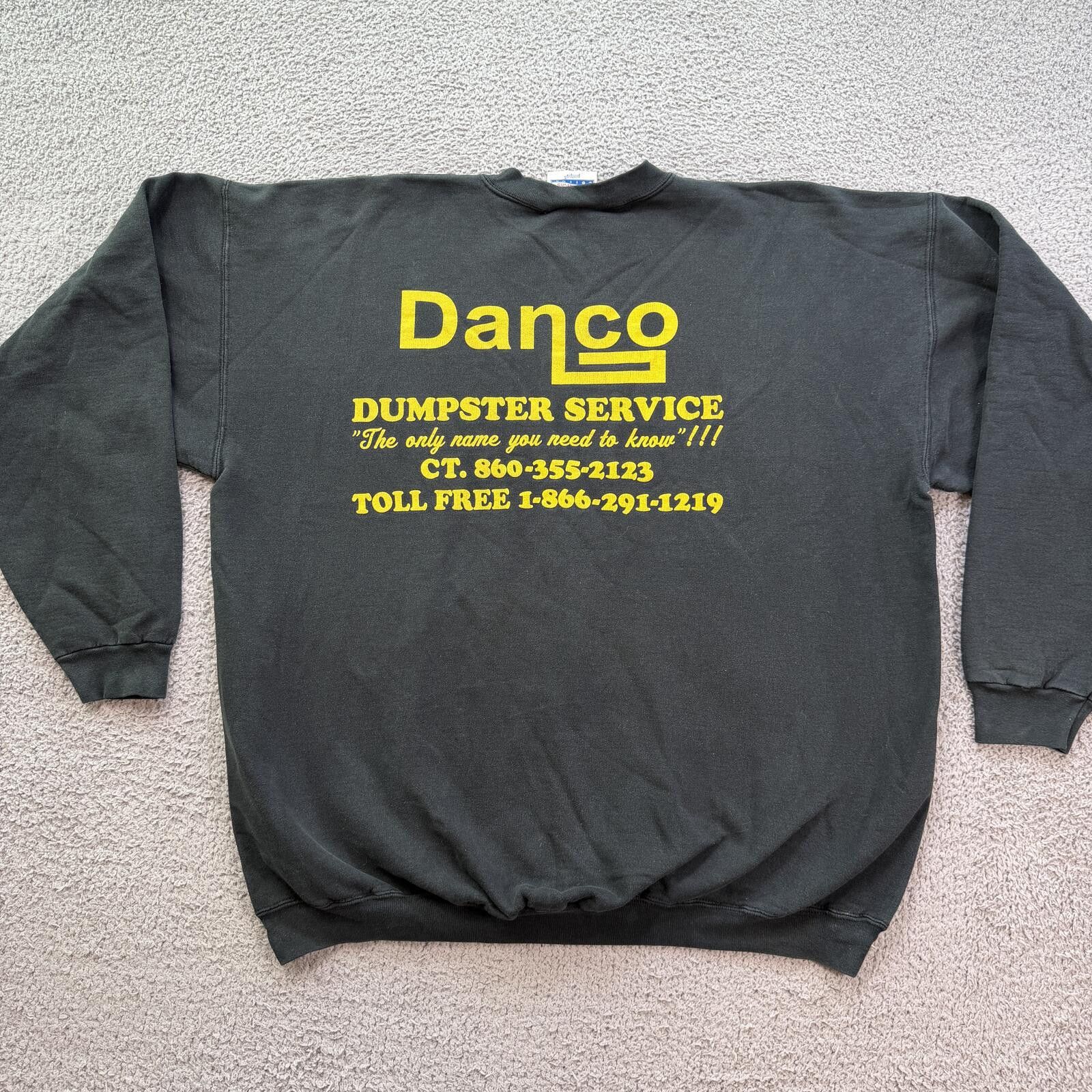 Hanes Vintage Danco Dumpster Service Sweatshirt XL Crewneck 90s Size US XL / EU 56 / 4 - 1 Thumbnail