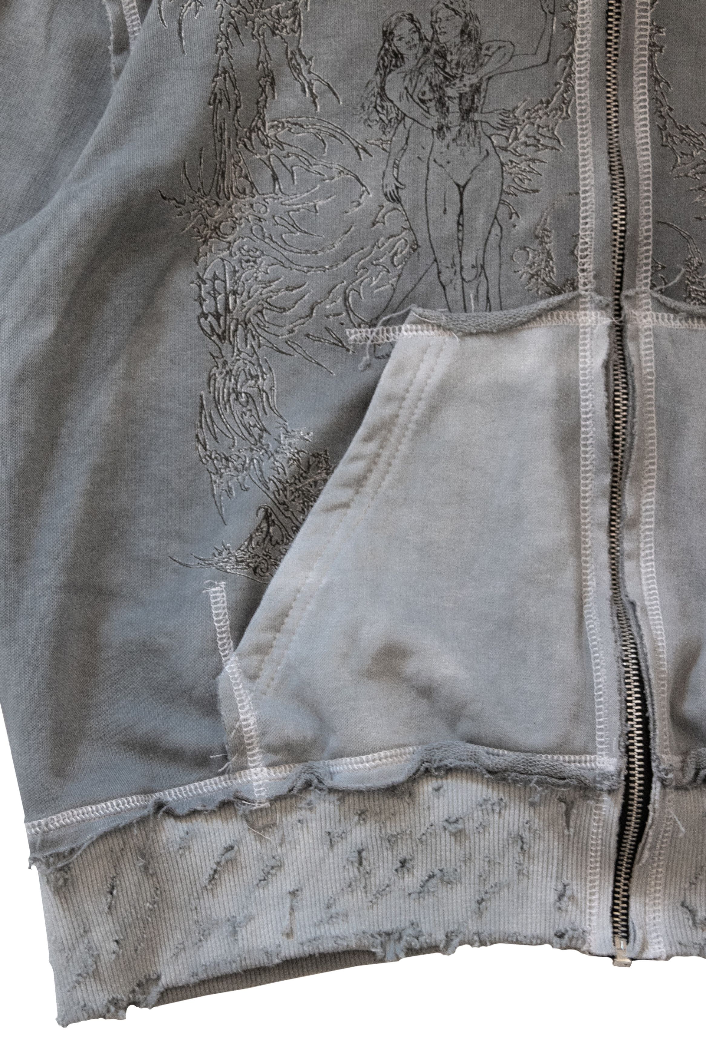 Japanese Brand oedema "nymph" asphalt hoodie Size US L / EU 52-54 / 3 - 7 Thumbnail