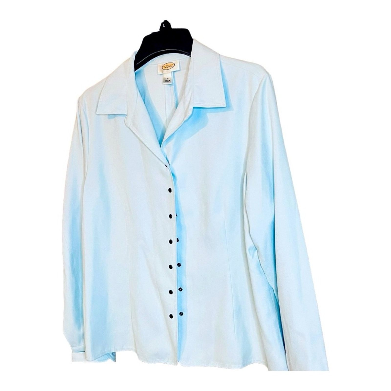 Other Talbot Microsuede Light Blue Shirt Jacket Size Large Snap Size L / US 10 / IT 46 - 2 Thumbnail