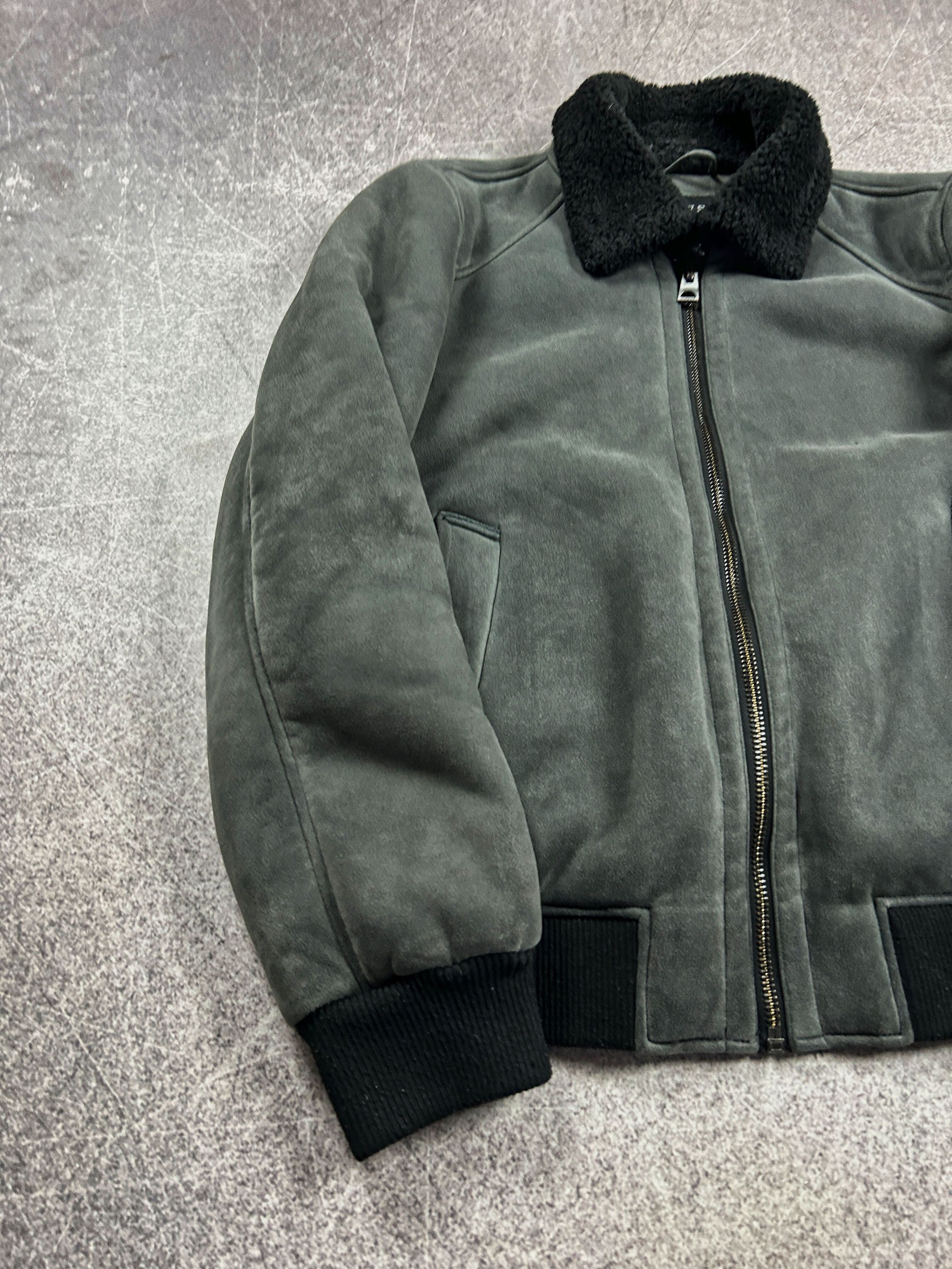 Guess Vintage Suede Bomber Jacket Sherpa Collar Minimalist Size US M / EU 48-50 / 2 - 3 Thumbnail