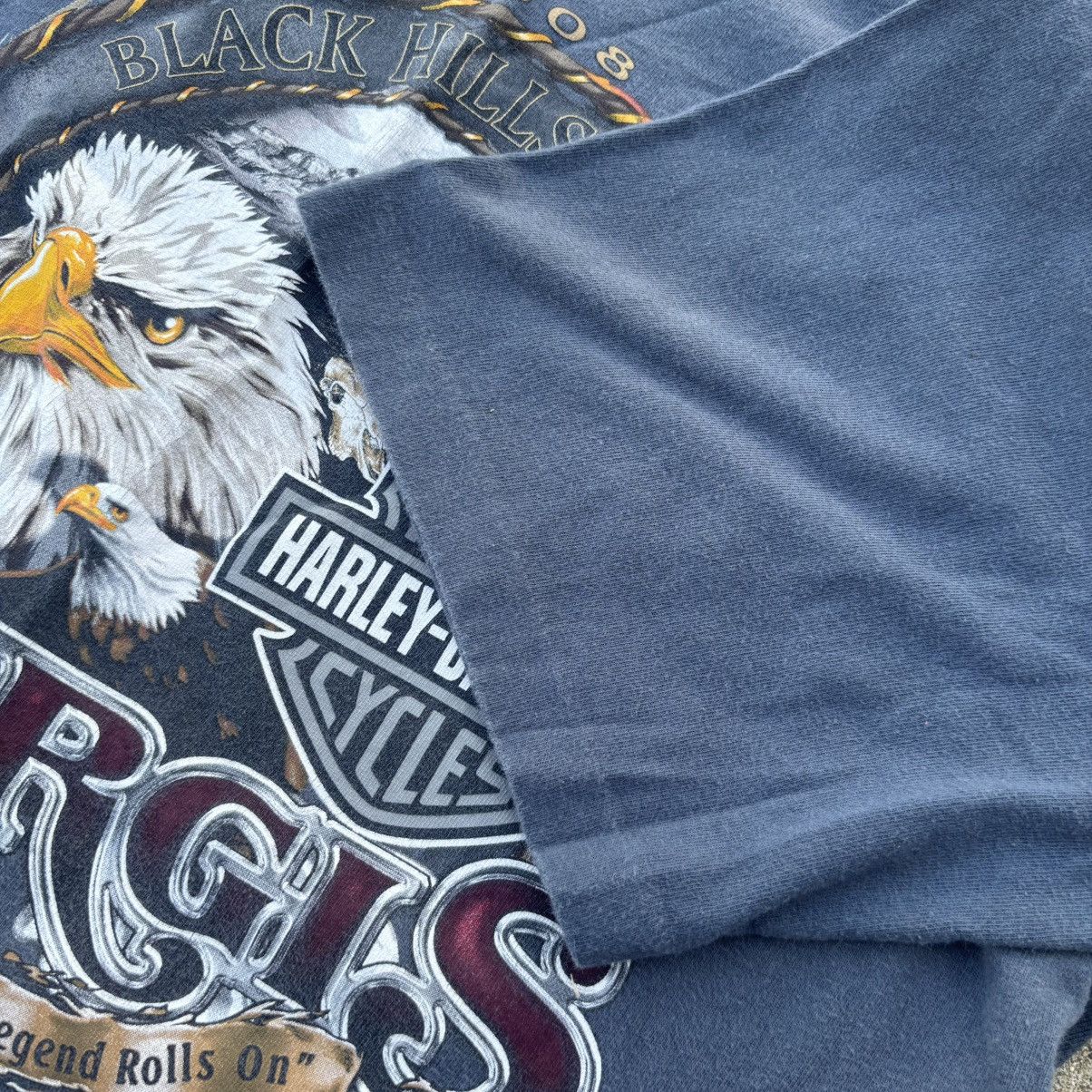 Harley Davidson × Vintage 2008 Harley Davidson Single Stitch Sturgis Shirt Size US L / EU 52-54 / 3 - 3 Thumbnail