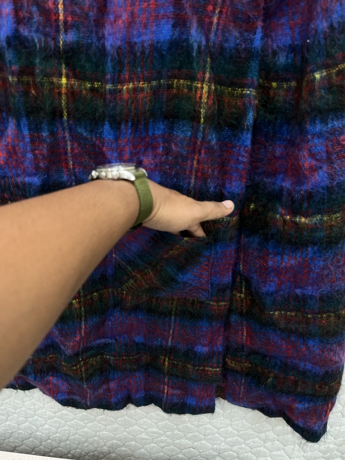 Vintage 🔥🔥🔥STEALS RANNOCH DESIGN DOUBLE POCKET MOHAIR WOOL POCHO Size ONE SIZE - 5 Thumbnail