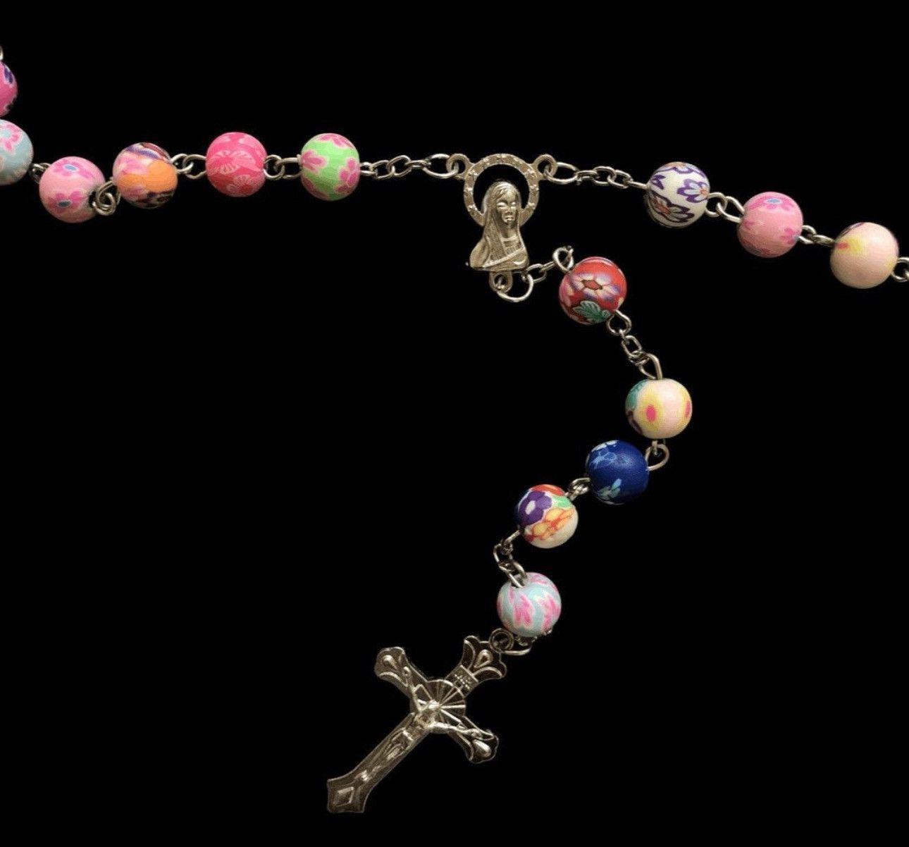 Jewelry Cross Necklace Chain Catholic Church Size ONE SIZE - 3 Thumbnail