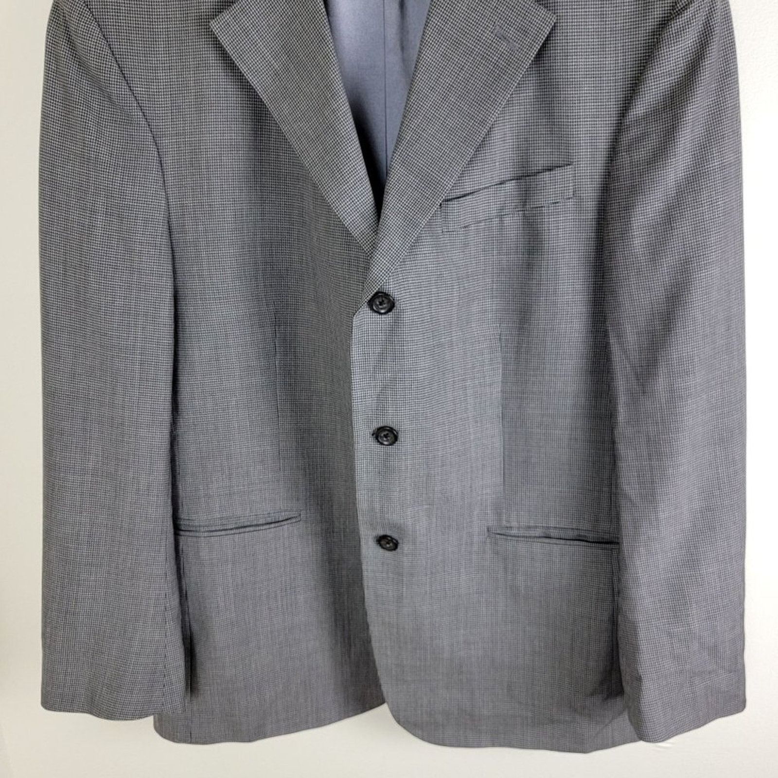 Oscar De La Renta Oscar de la Renta Mens Check Wool Blazer Sportcoat Size 42R - 4 Thumbnail