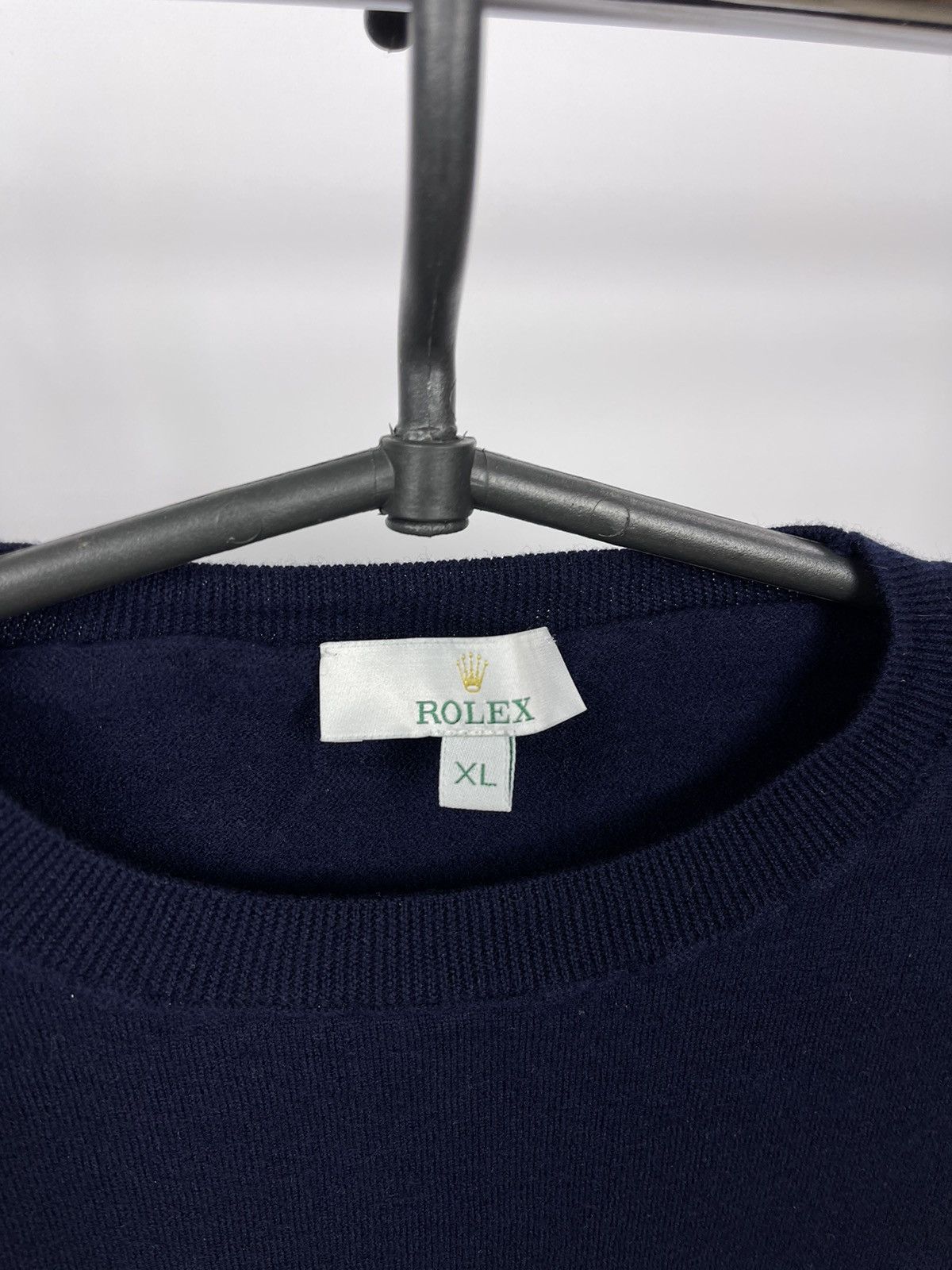 Rolex Rolex Jumper Women’s Size XL Navy Blue 100% Extra fine Wool Size XL / US 12-14 / IT 48-50 - 3 Thumbnail