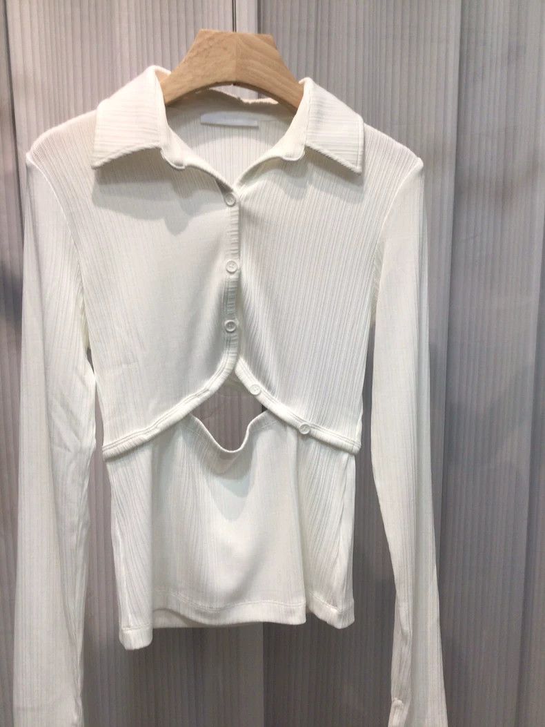 Helmut Lang HELMUT LANG White knitted sweater Size L / US 10 / IT 46 - 2 Thumbnail