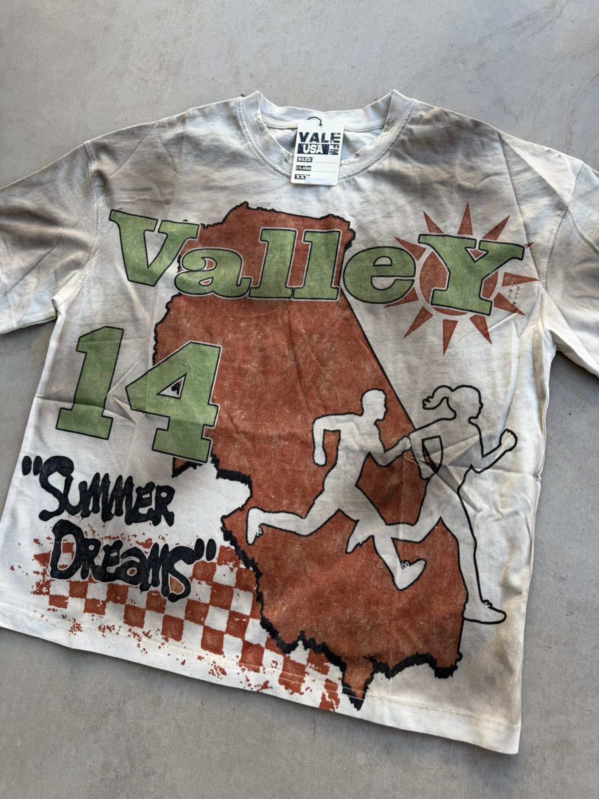 Vale Vale Forever Running Club Cream Dyed Tee – Brand New Large Size US L / EU 52-54 / 3 - 2 Thumbnail