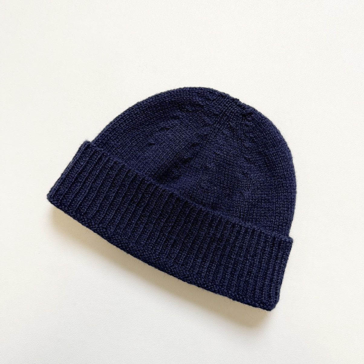 Dries Van Noten Brushed Dark Blue Wool Beanie Hat Size ONE SIZE - 13 Thumbnail