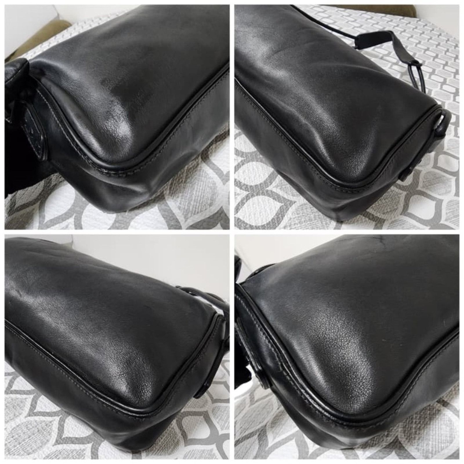 Gucci Authentic Gucci Vintage Leather Shoulder Bag Black Size ONE SIZE - 12 Thumbnail