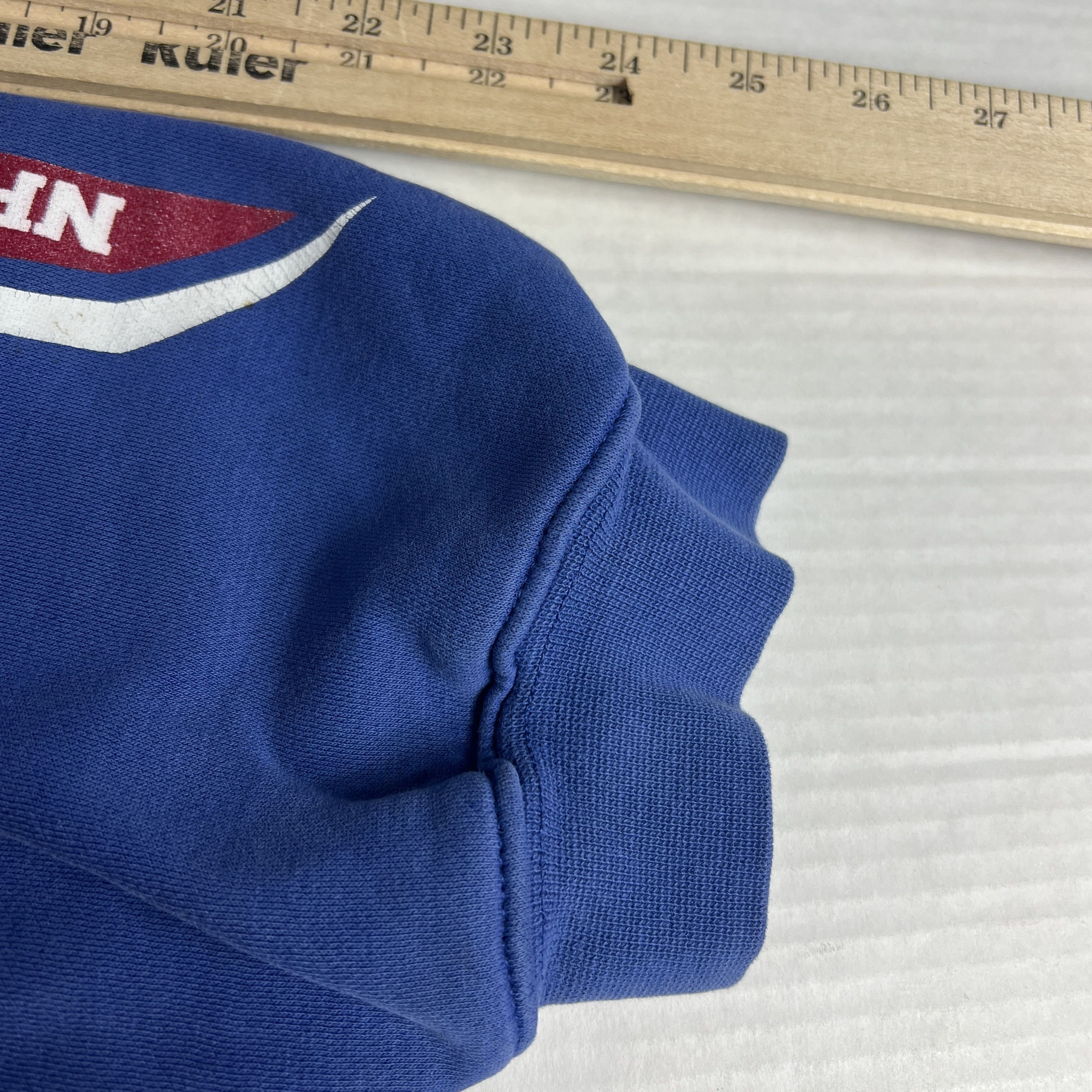 NFL × Reebok Y2K Reebok New York Giants Sweatshirt Blue Thrashed Hoodie Size US XXL / EU 58 / 5 - 13 Thumbnail