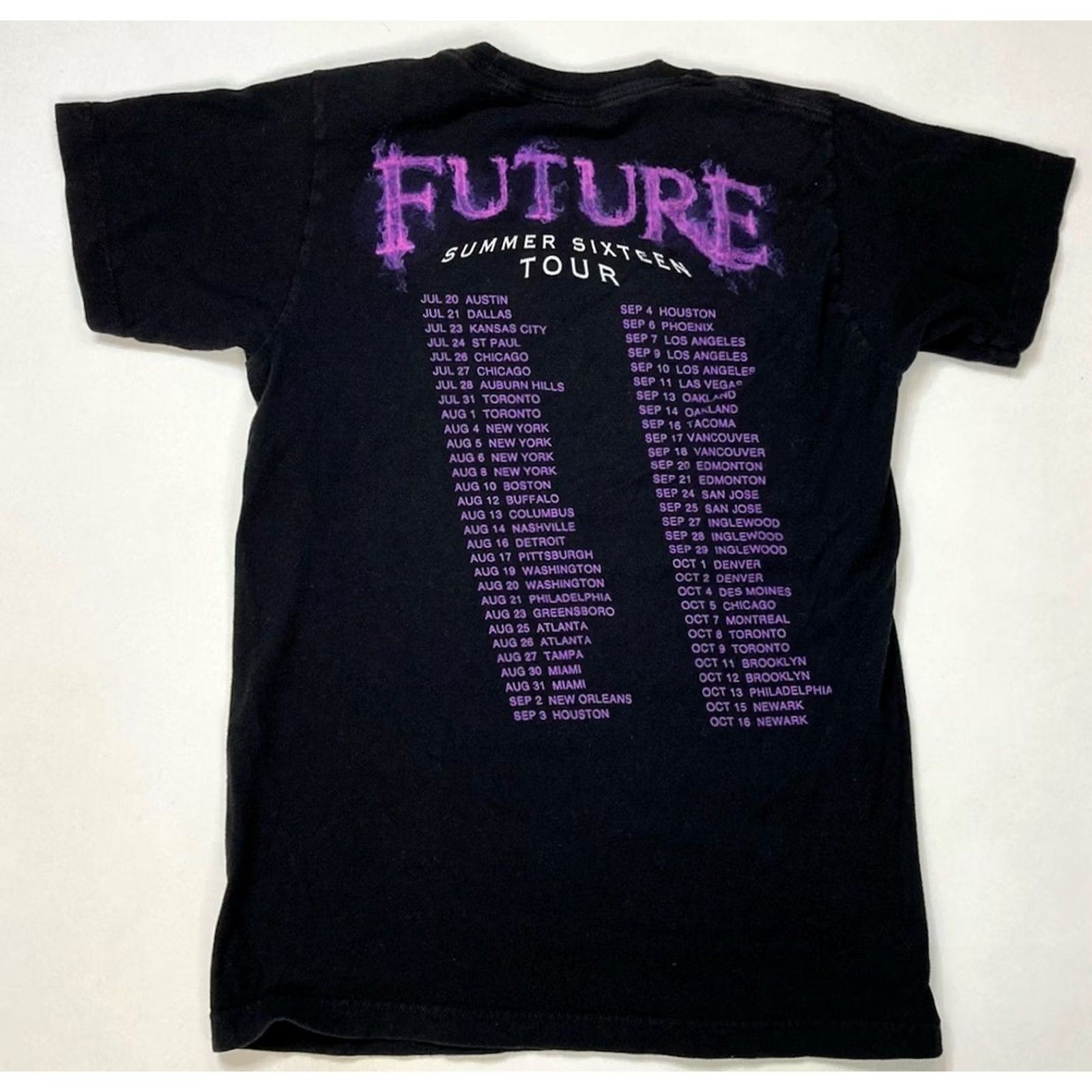 3sixteen VINTAGE Future Summer Sixteen Tour Graphic T-shirt Women Small Black Short Sleeve Music Size S / US 4 / IT 40 - 3 Thumbnail