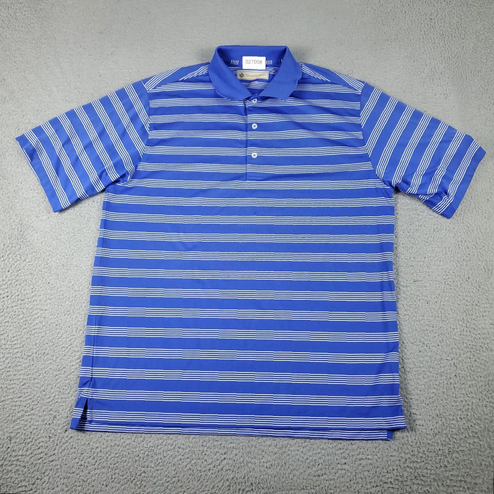 Vintage Donald Ross Polo Shirt Ballen Isles Mens Large Blue Striped Casual Short Sleeve Size US L / EU 52-54 / 3 - 2 Thumbnail