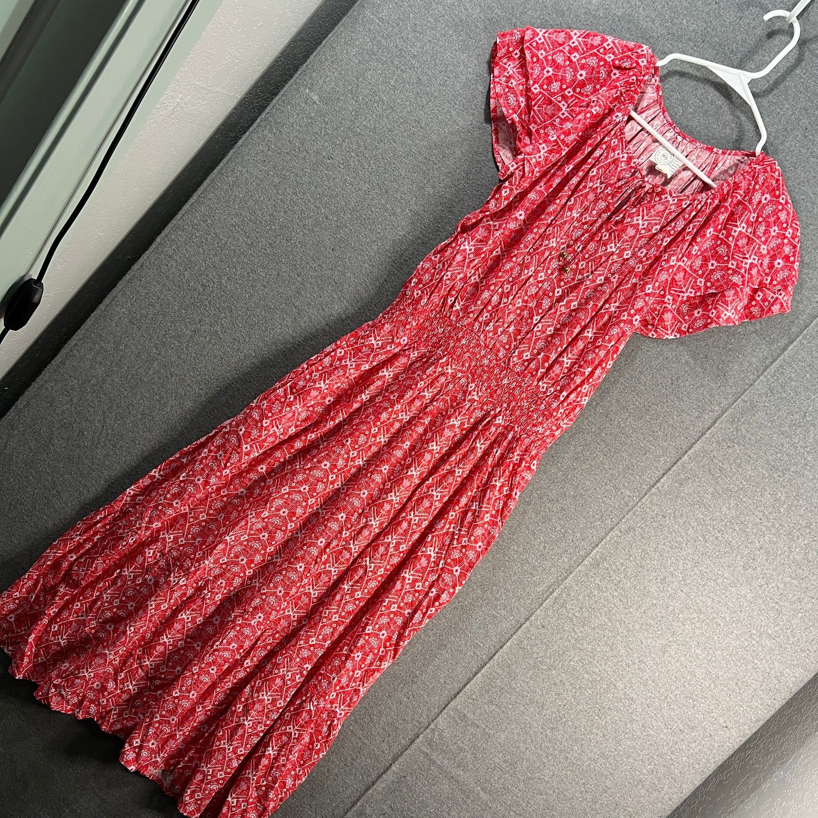 Other Destination 365 Regular Printed Short-Sleeve Midi Dress Red Size XS / US 0-2 / IT 36-38 - 1 Thumbnail