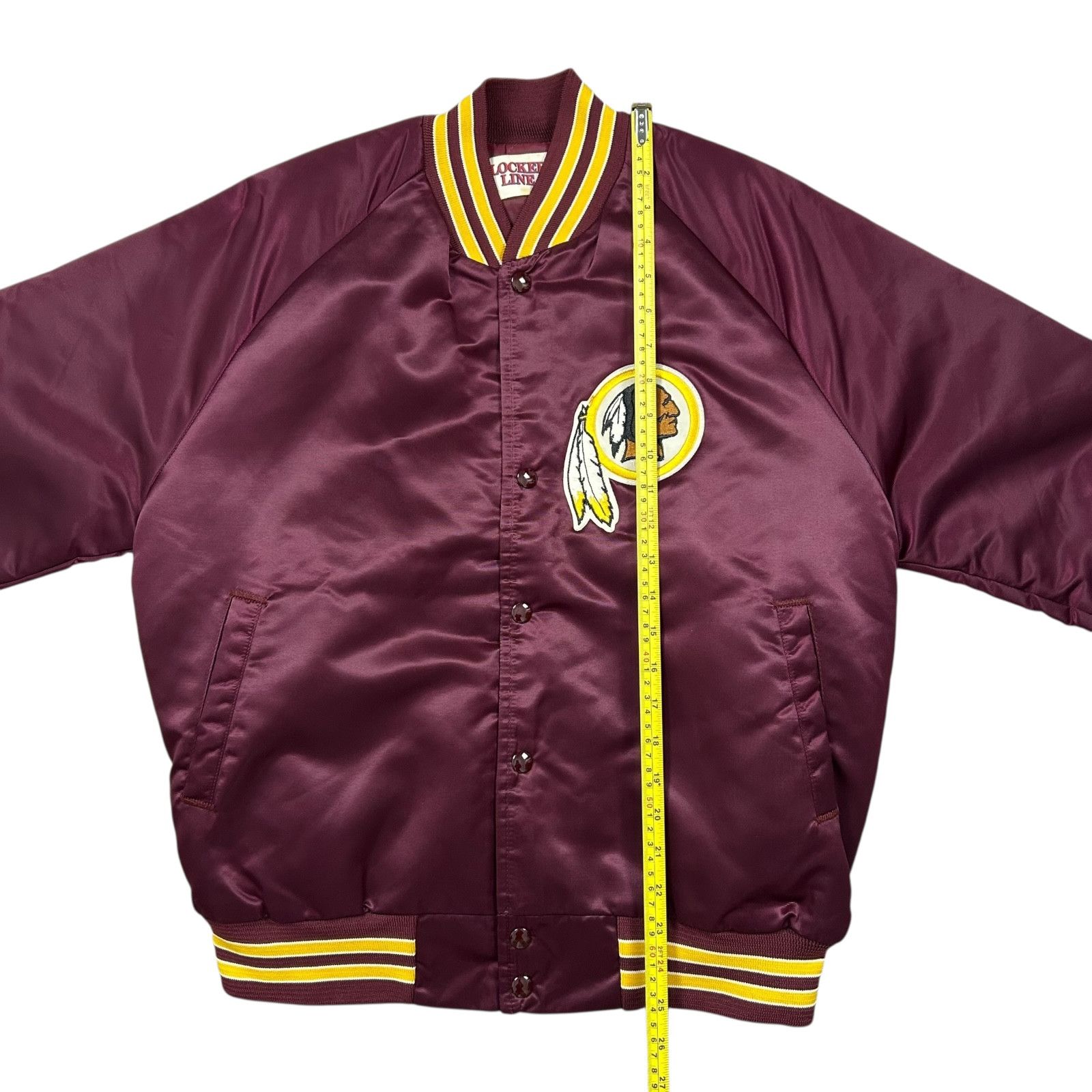 NFL 90s WASHINGTON REDSKINS LOCKER LINE SATIN JACKET SPELL OUT Size US M / EU 48-50 / 2 - 8 Thumbnail