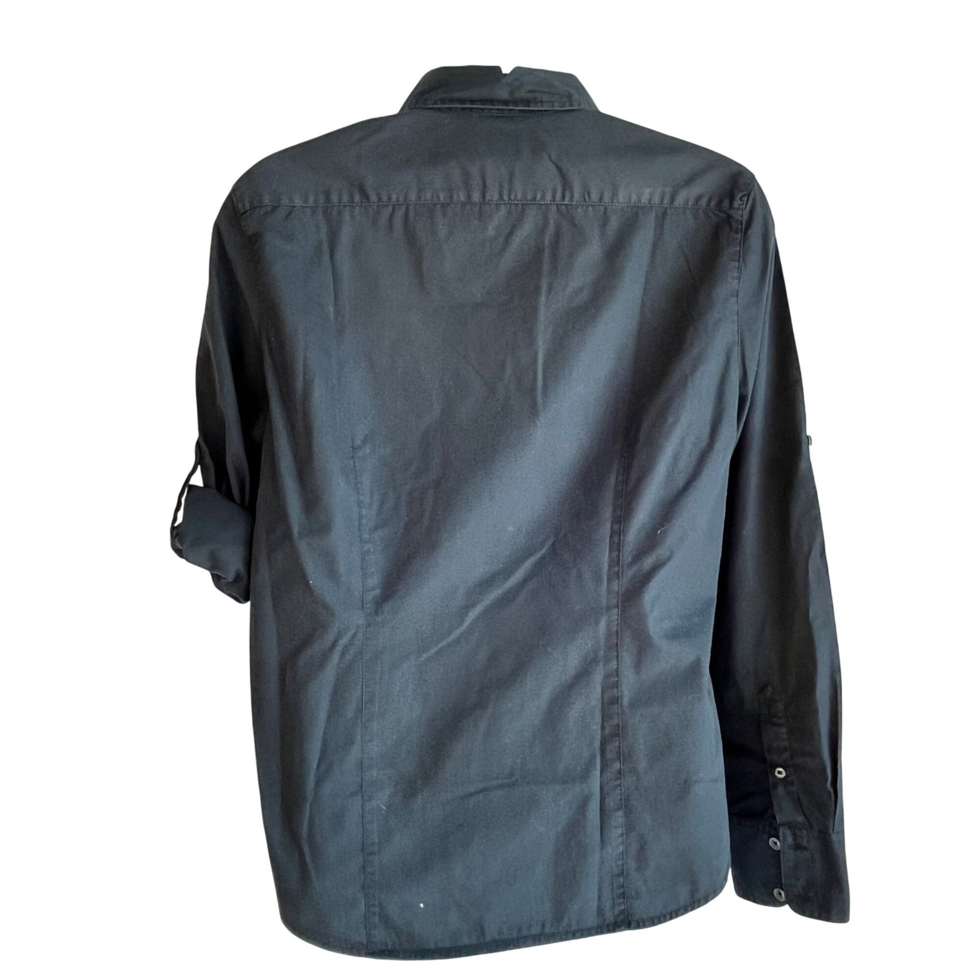 Gap Gap Black Long Sleeve Button-Up Shirt M Womens Casual Cotton Size M / US 6-8 / IT 42-44 - 3 Thumbnail