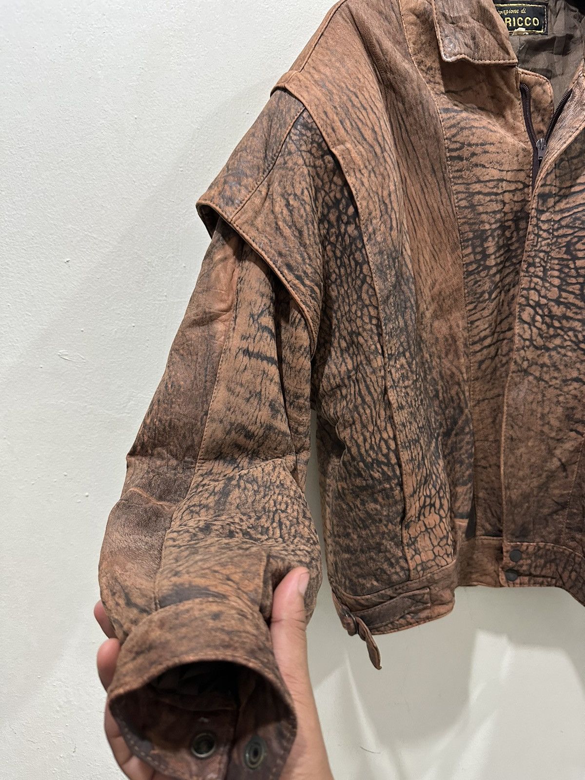 Japanese Brand 90's Creazione Di Siricco Leather Jacket Size US L / EU 52-54 / 3 - 5 Thumbnail