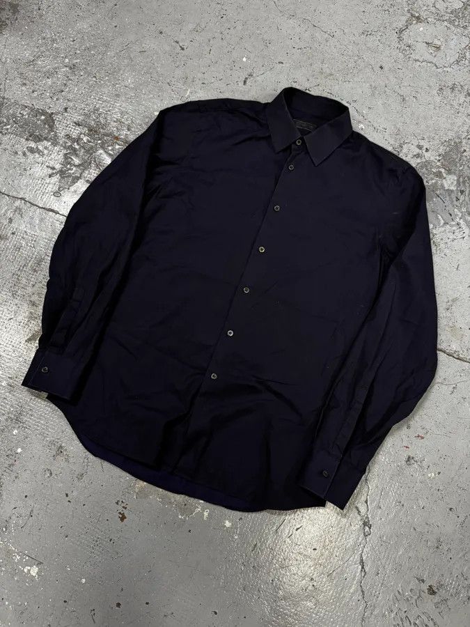 Prada 2000s Prada Minimalist Navy Shirt Size US M / EU 48-50 / 2 - 3 Thumbnail